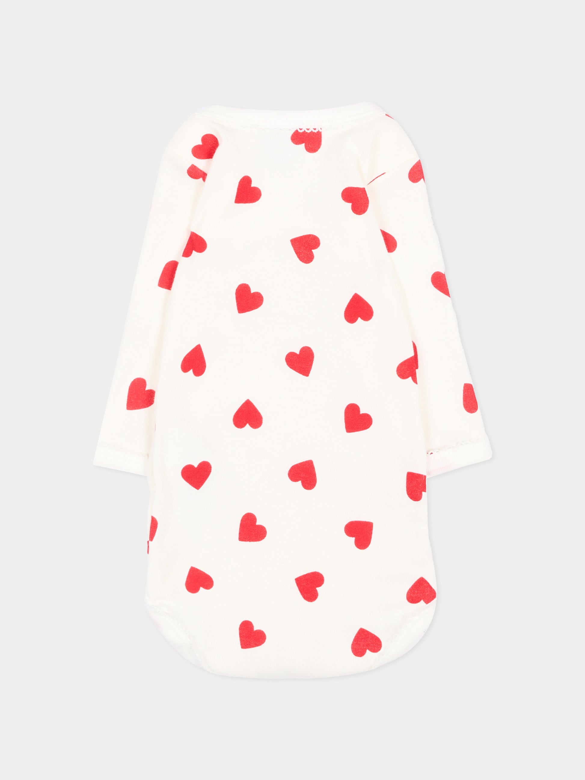 Body multicolor per neonata con cuori,Petit Bateau,A0GYS 00