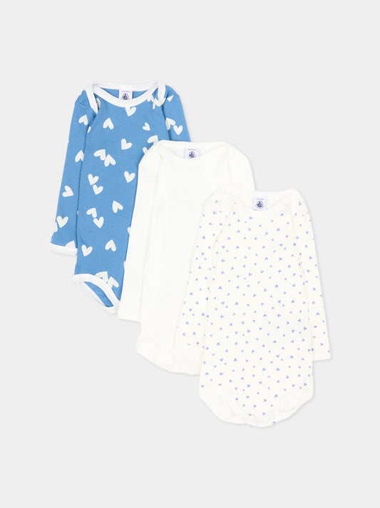 Body multicolor per neonato con cuori,Petit Bateau,A0GZ1 00