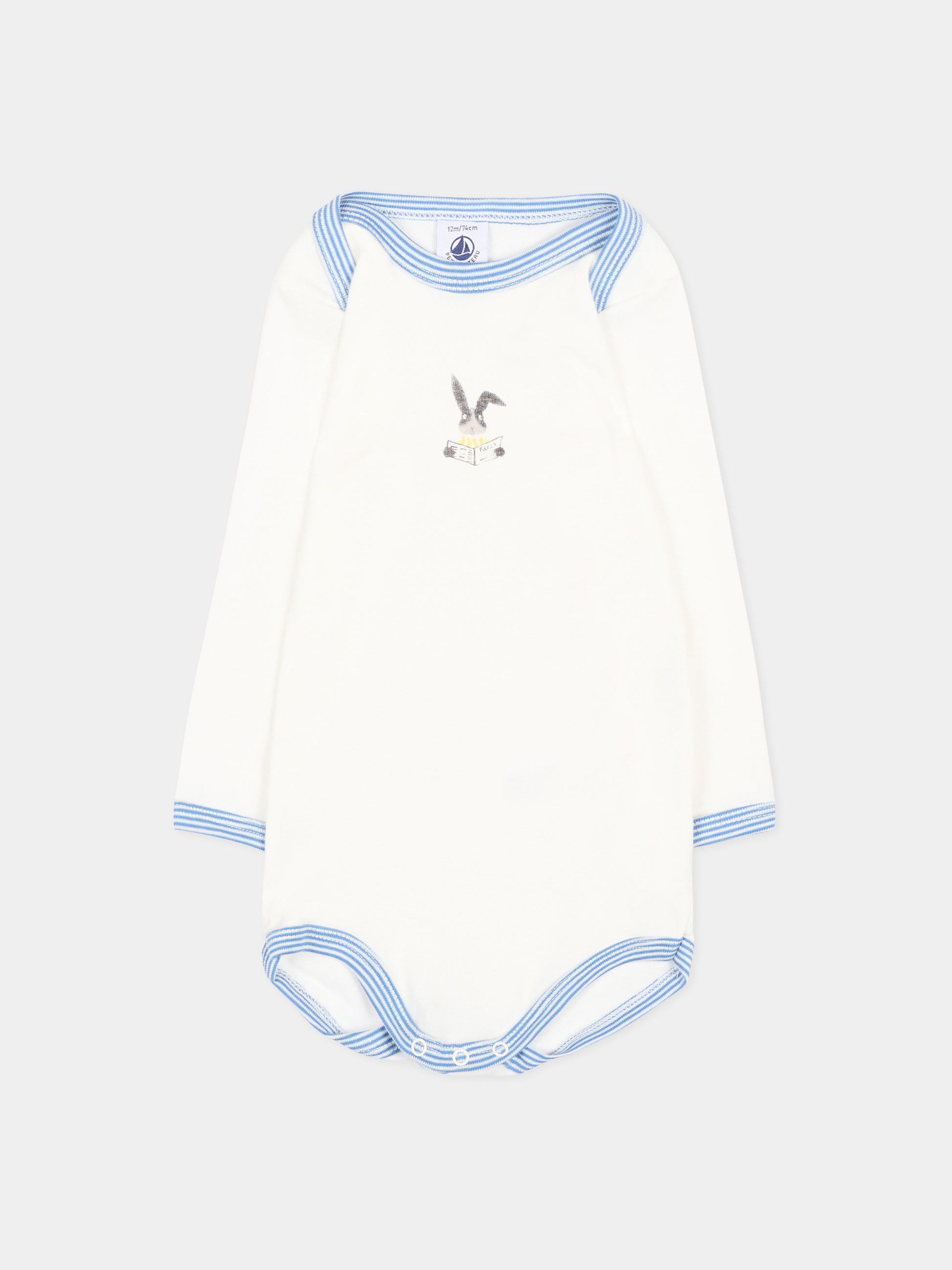 Body avorio per neonati con animali,Petit Bateau,A0GYR 00