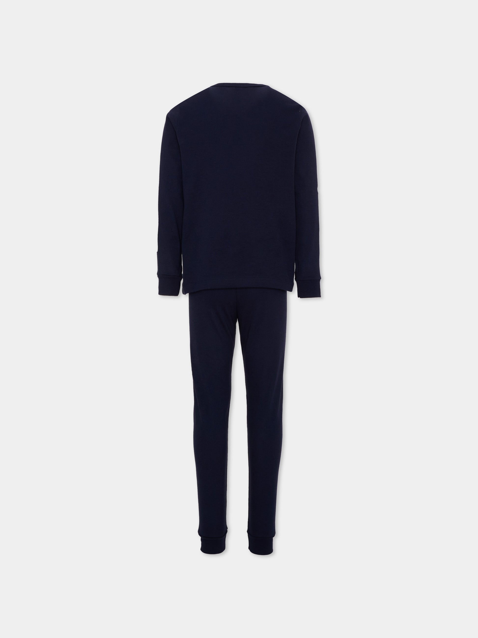 Pigiama blu per bambino con scheletro,Petit Bateau,A0GA5 01