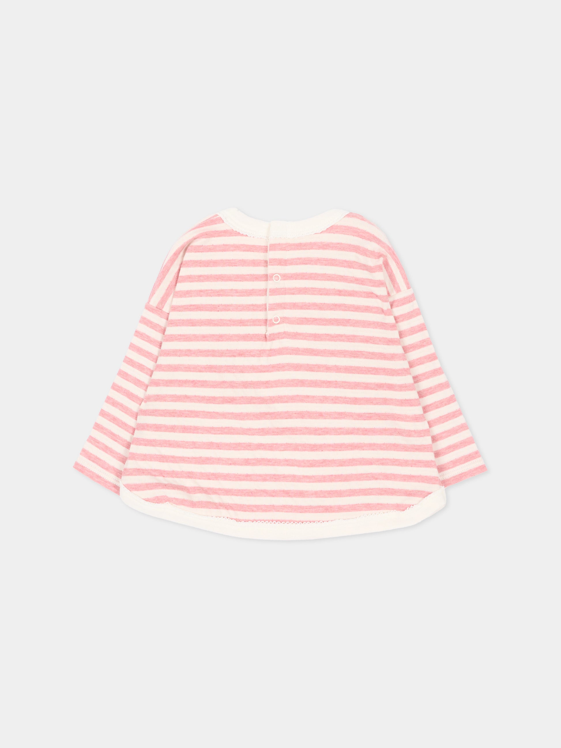 T-shirt a manica lunga rosa per neonata,Petit Bateau,A0H12 01
