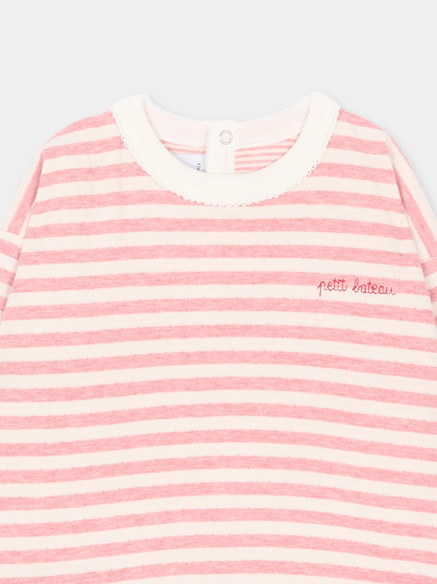 T-shirt a manica lunga rosa per neonata,Petit Bateau,A0H12 01