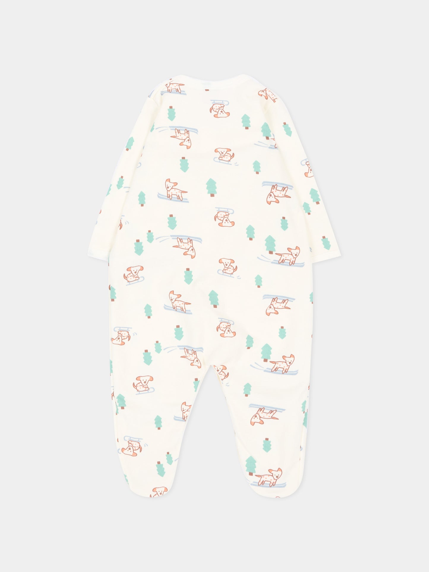 Tutina avorio per neonata stampata,Petit Bateau,A0GKI 01
