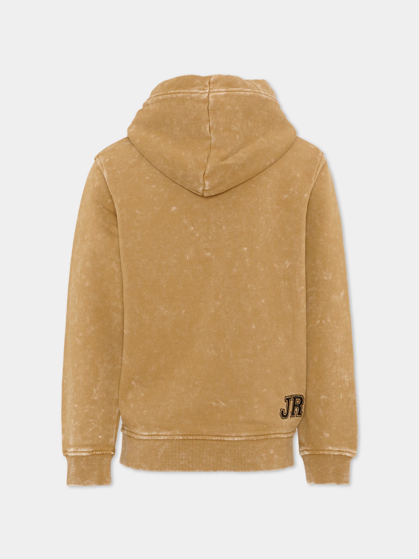 Felpa con cappuccio beige per bambino con logo,Richmond,RBA26049FE KHAKI_PALE KHAKI PALE