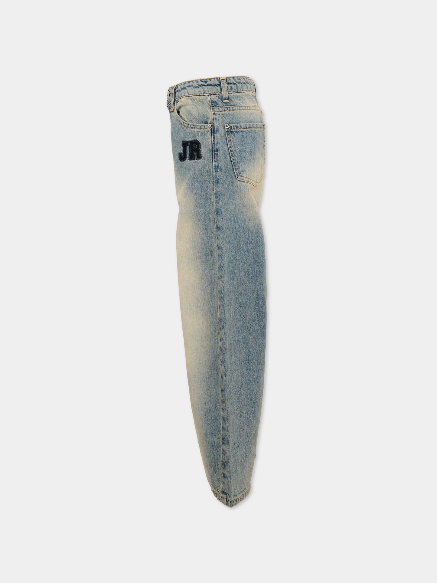 Jeans denim per bambino con logo,Richmond,RBA26151JE D.SAND DENIM SAND