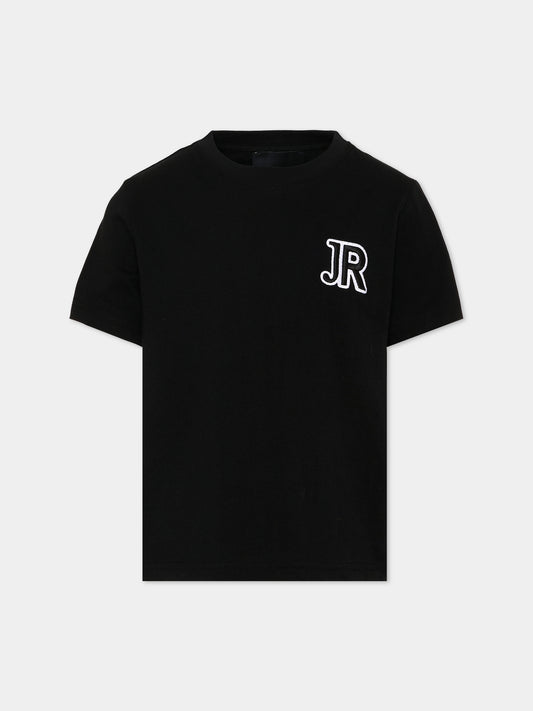 T-shirt nera per bambino con logo,Richmond,RBA26008TS BLACK BLACK