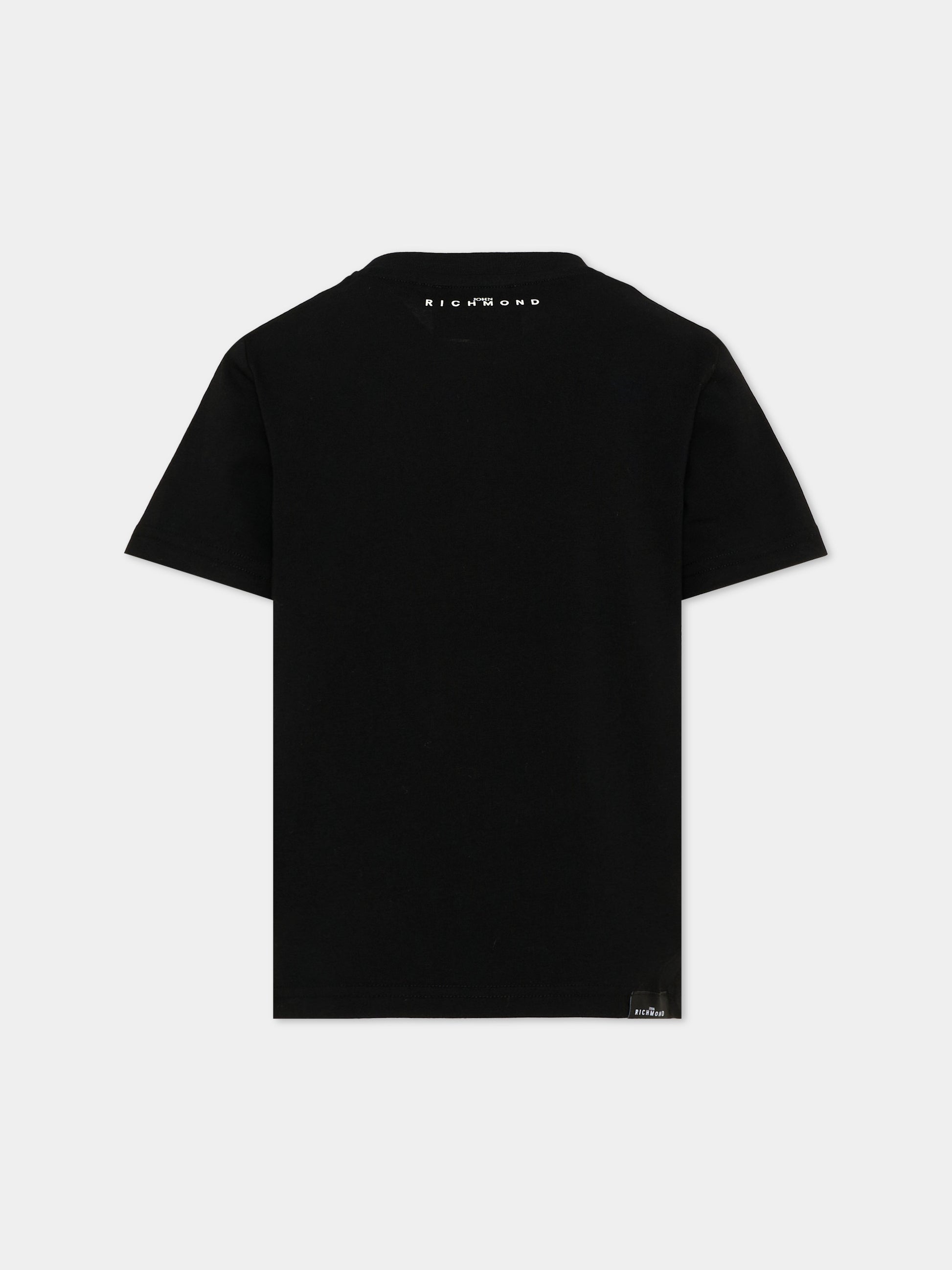 T-shirt nera per bambino con logo,Richmond,RBA26008TS BLACK BLACK