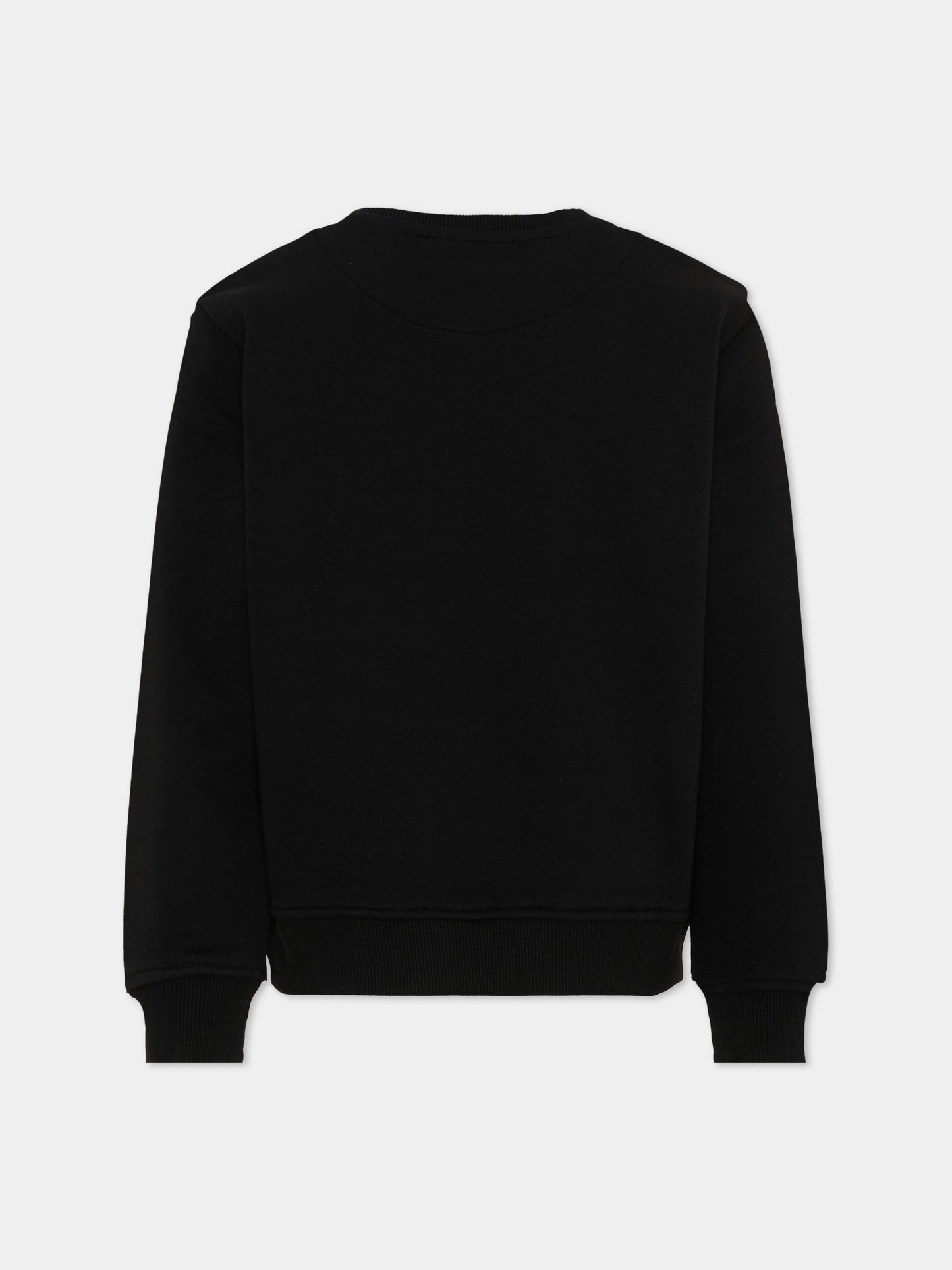 Felpa nera per bambini con logo,Richmond,RBA26176FE BLACK BLACK