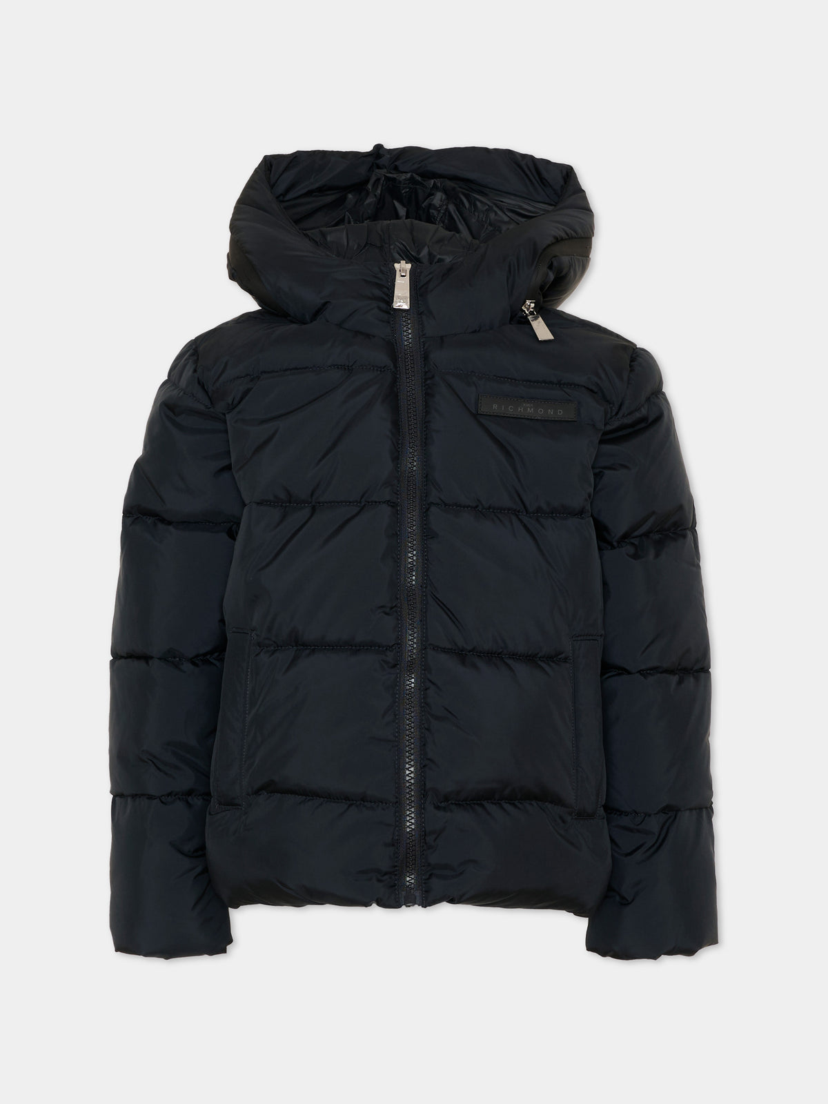 Piumini nero per bambino con logo,Richmond,RBA26043PI BLACK BLACK