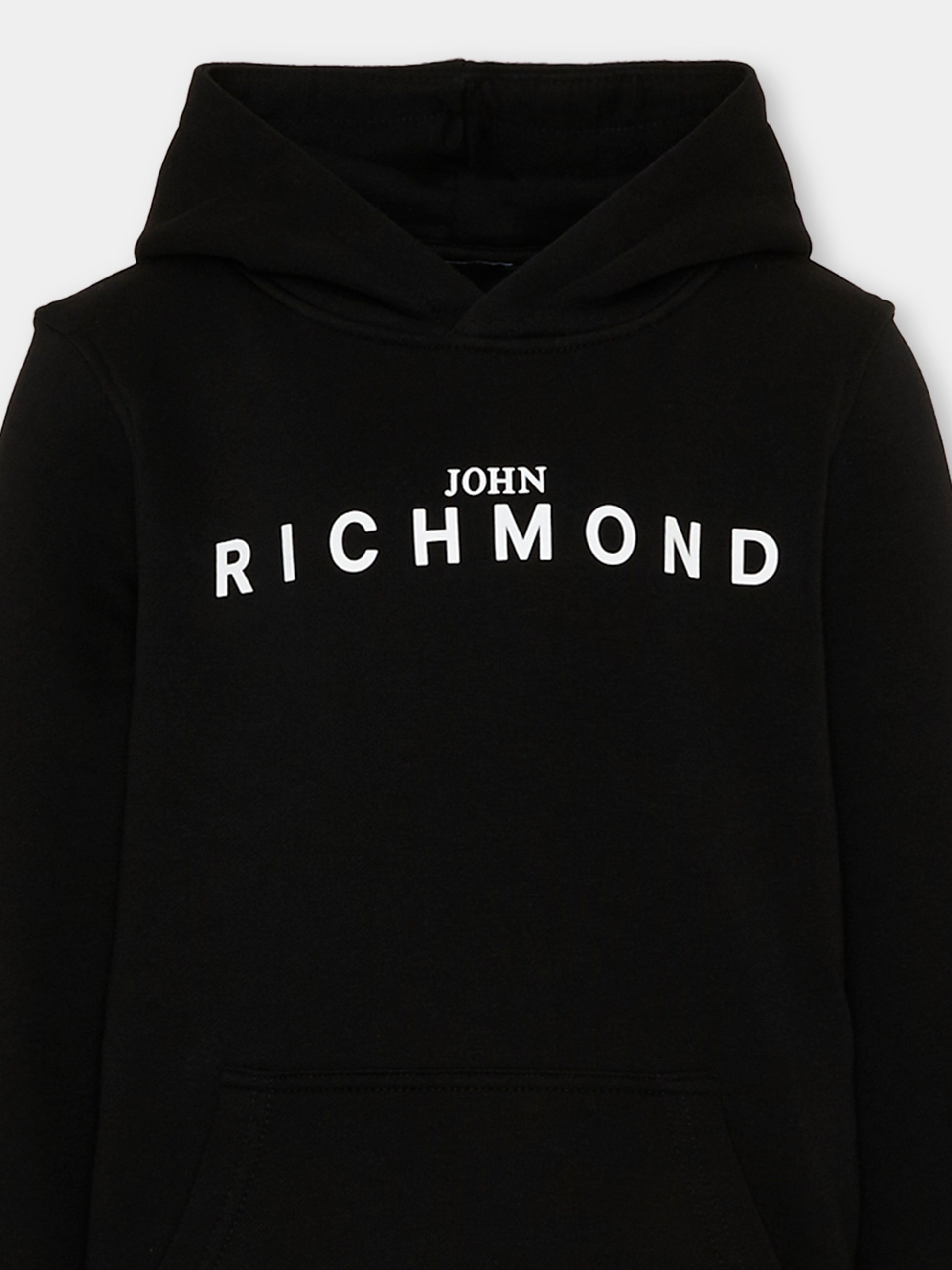 Completo sportivo nero per bambino con logo,Richmond,RBA26007CF BLACK/BLK BLACK
