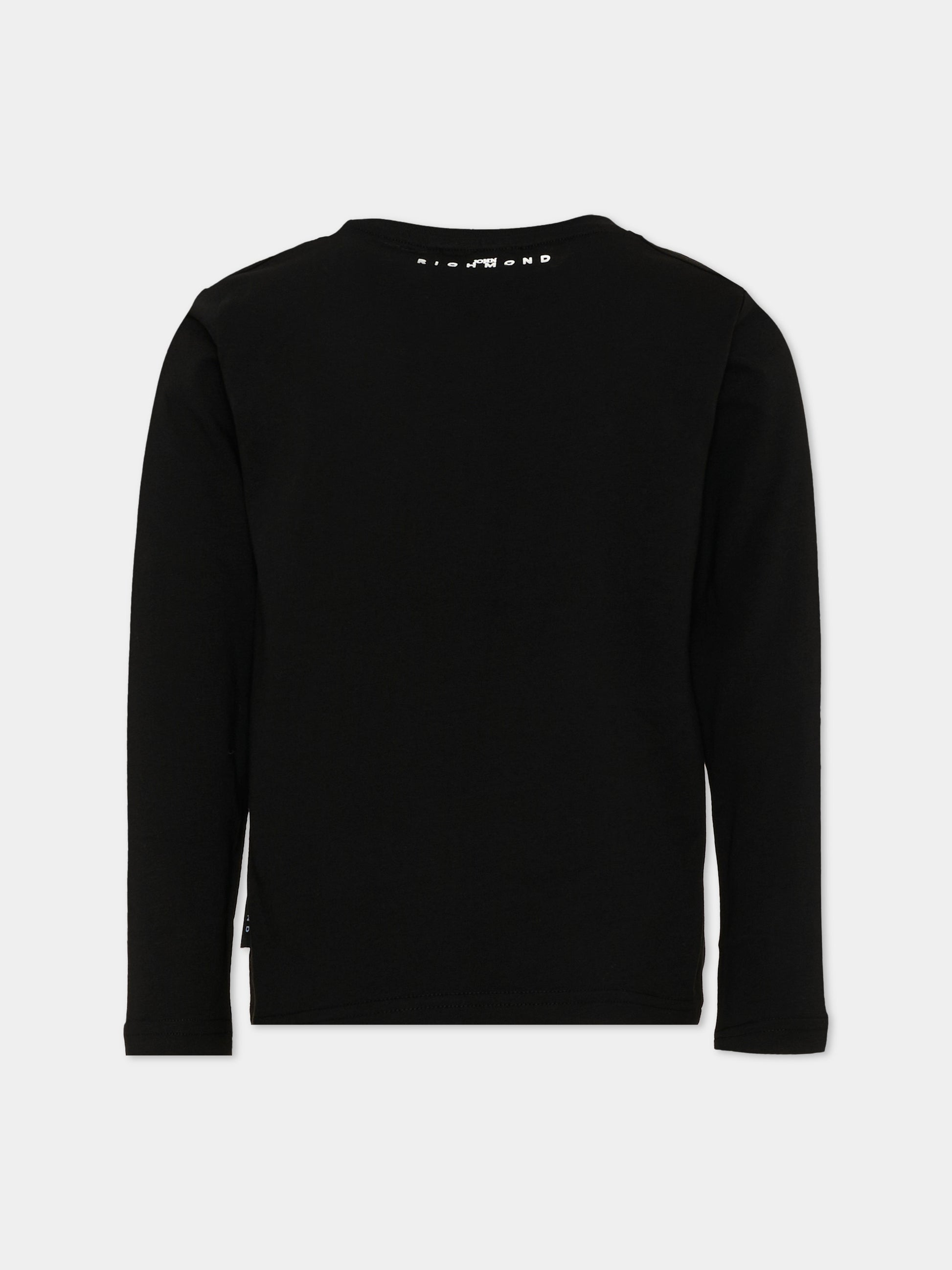 T-shirt a manica lunga nero per bambini logo,Richmond,RBA26016TS BLACK BLACK