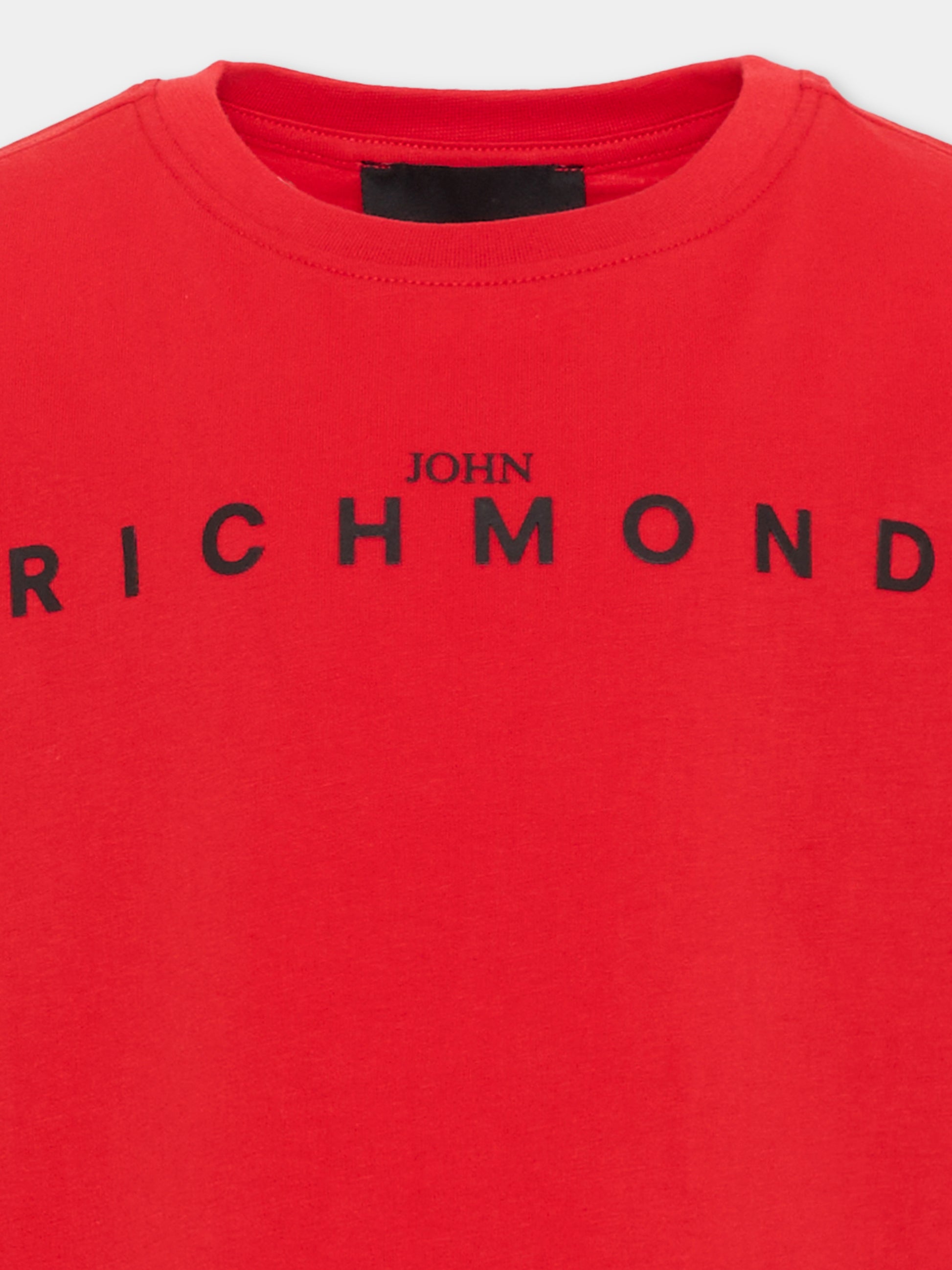 T-shirt a manica lunga rossa Richmond per bambini logo,Richmond,RBA26016TS RED RED