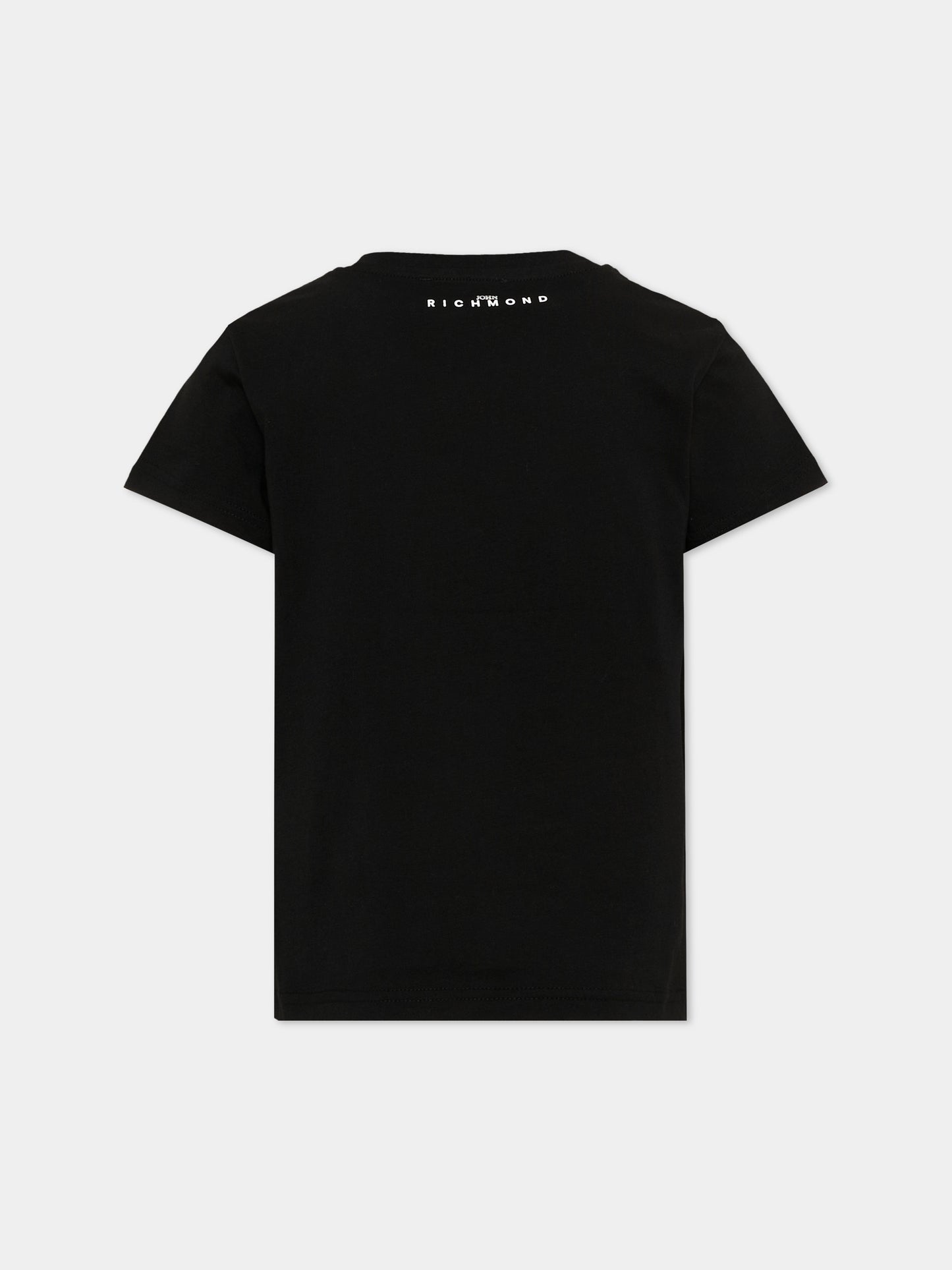 T-Shirt nera per bambino con logo,Richmond,RBA26009TS BLACK BLACK
