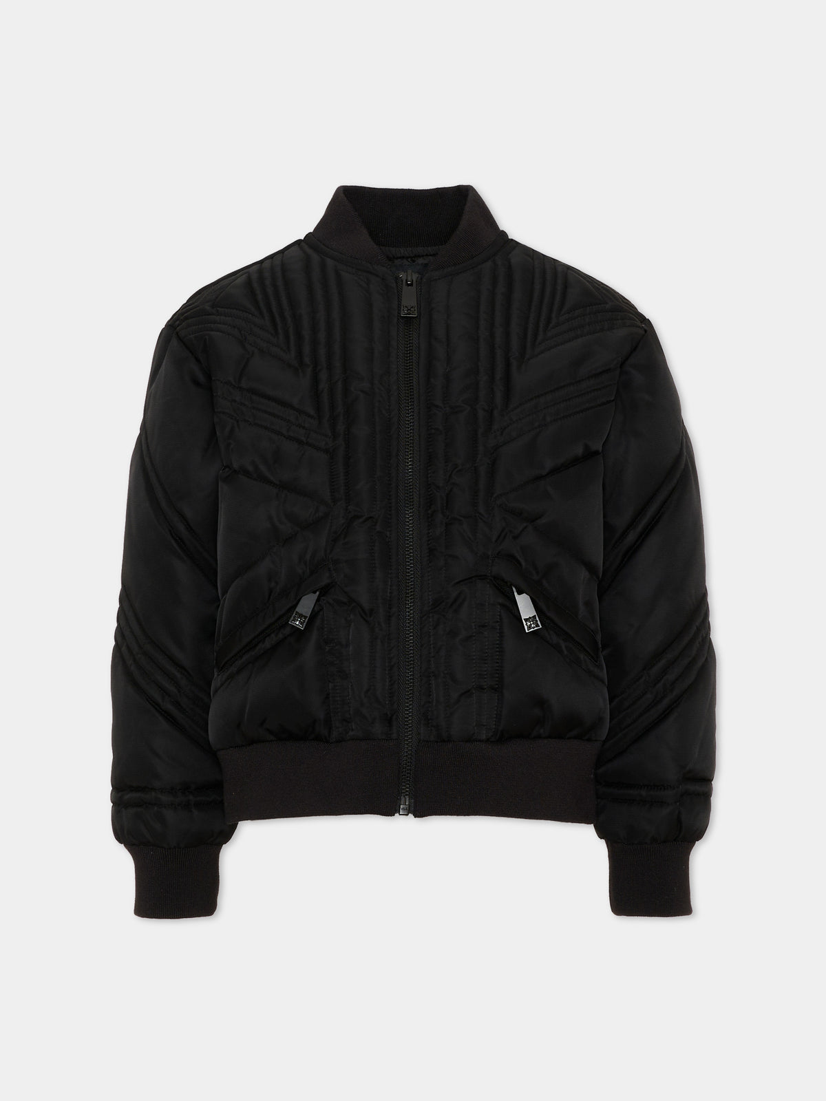 Bomber nero per bambini con logo,Richmond,RBA26032PI BLACK BLACK