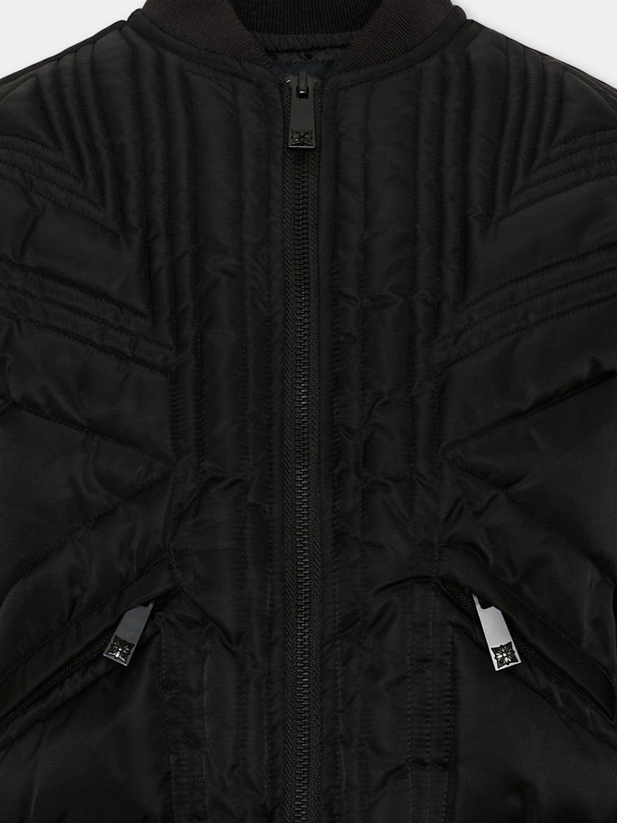 Bomber nero per bambini con logo,Richmond,RBA26032PI BLACK BLACK