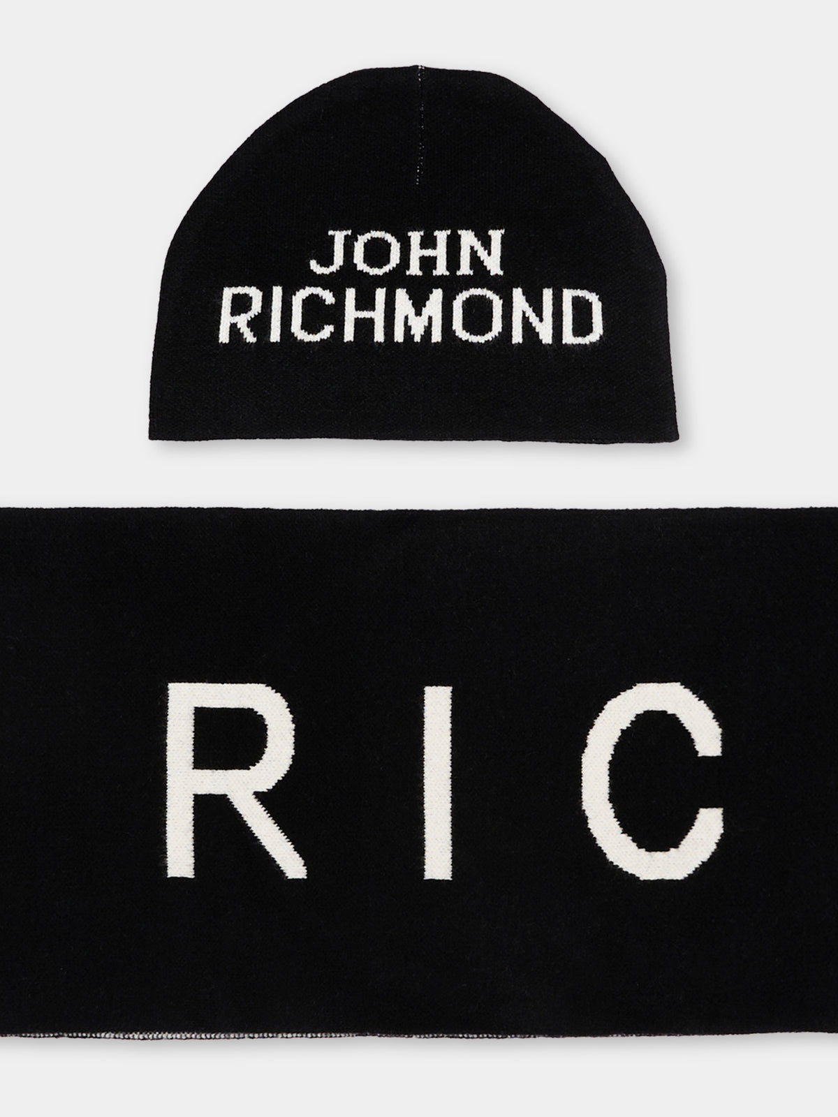 Set accessori nero per bambini con logo,Richmond,RBA26017HS BLACK/WHT BLACK