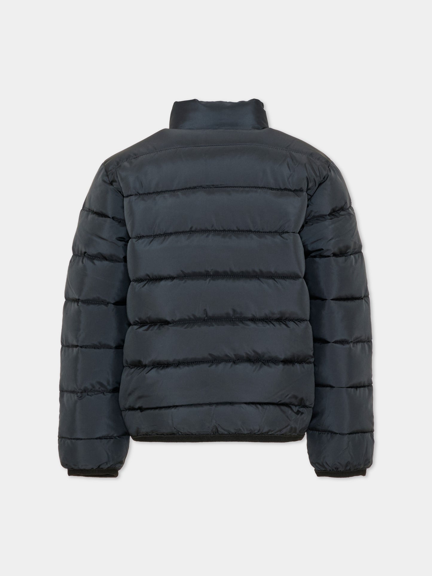 Piumino nero per bambino con logo,Richmond,RBA26014PI BLACK/GREY BLACK