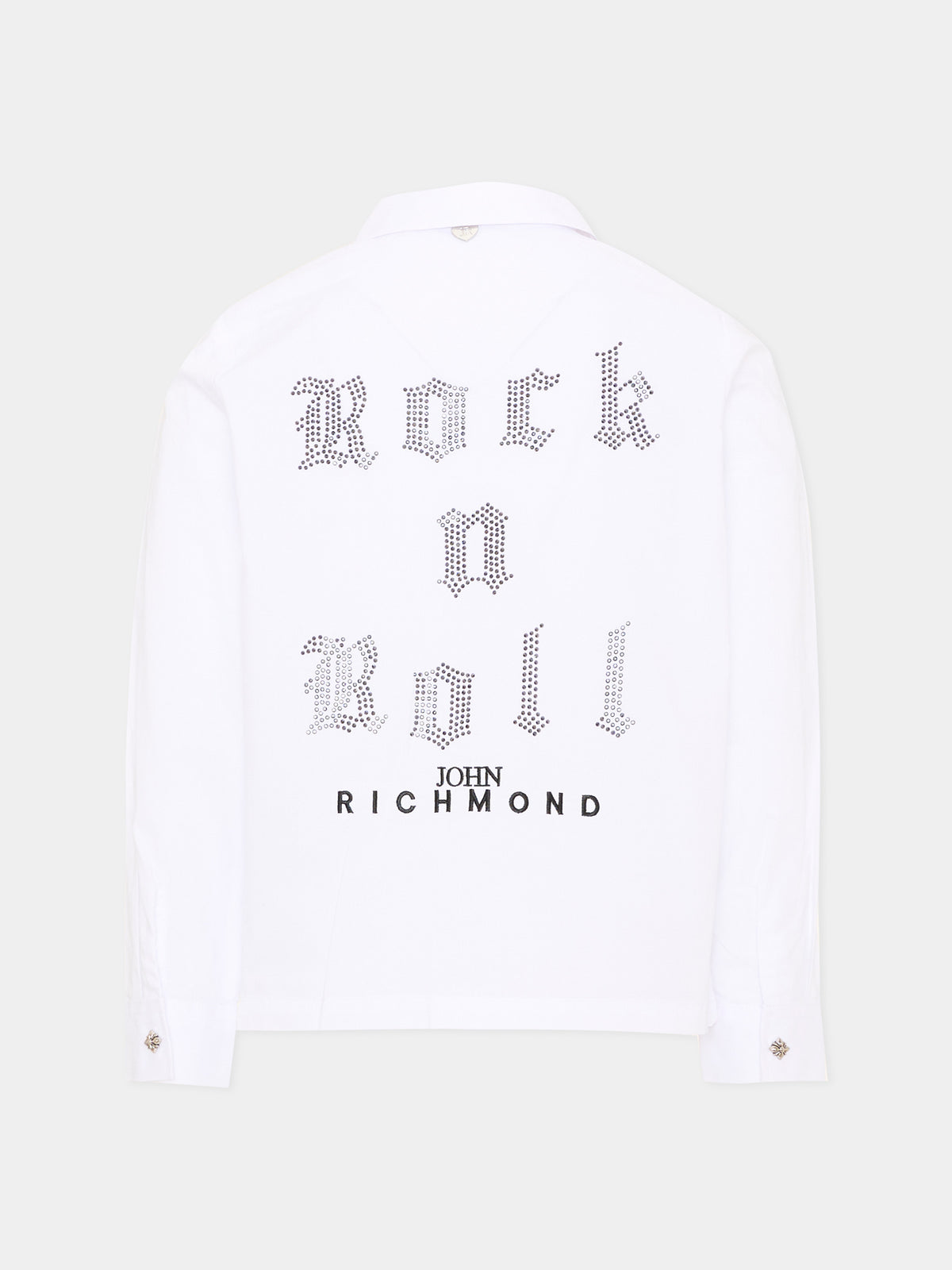 Camicia bianca per bambina con logo,Richmond,RGA26174CA WHITE WHITE