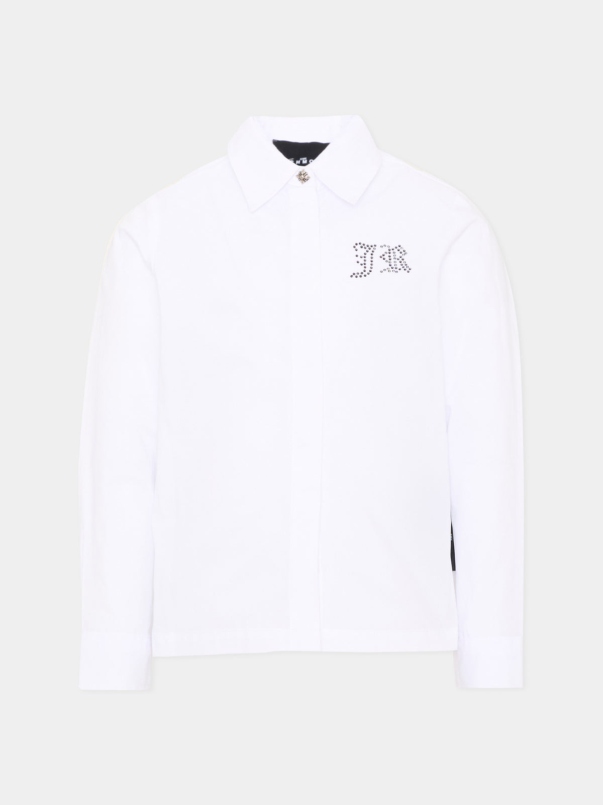 Camicia bianca per bambina con logo,Richmond,RGA26174CA WHITE WHITE