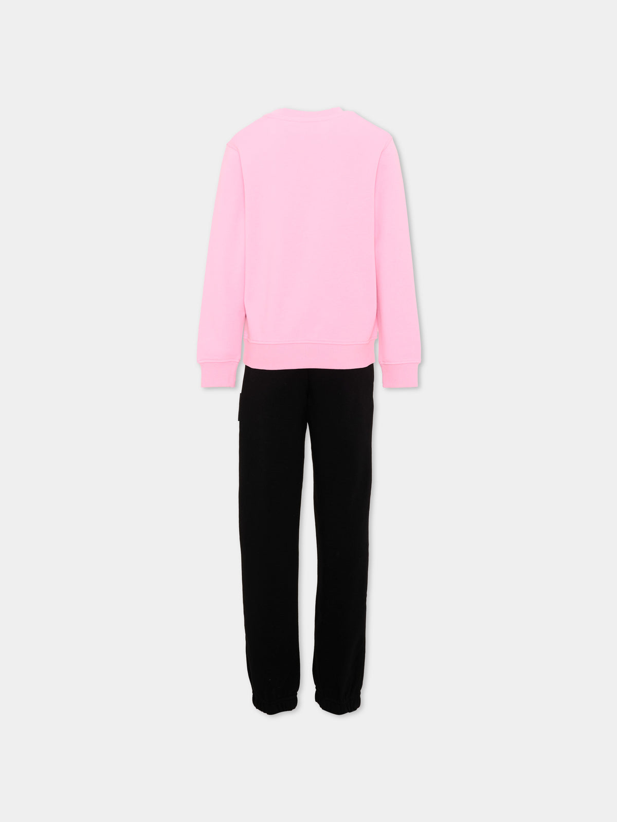 Completo sportivo rosa per bambina con logo,Richmond,RGA26019CF PINK_B/BLK PINK BEGONIA