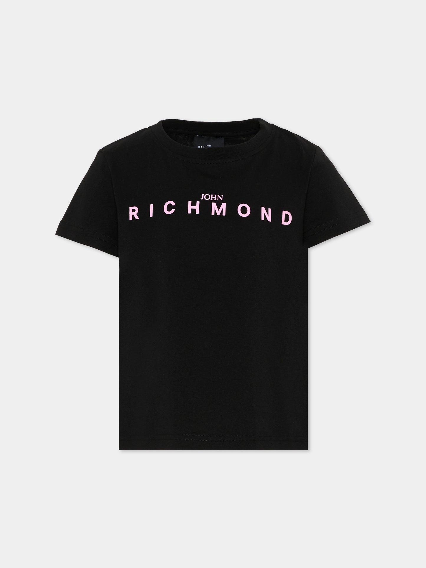 T-Shirt nera per bambina con logo,Richmond,RGA26008TS BLACK BLACK