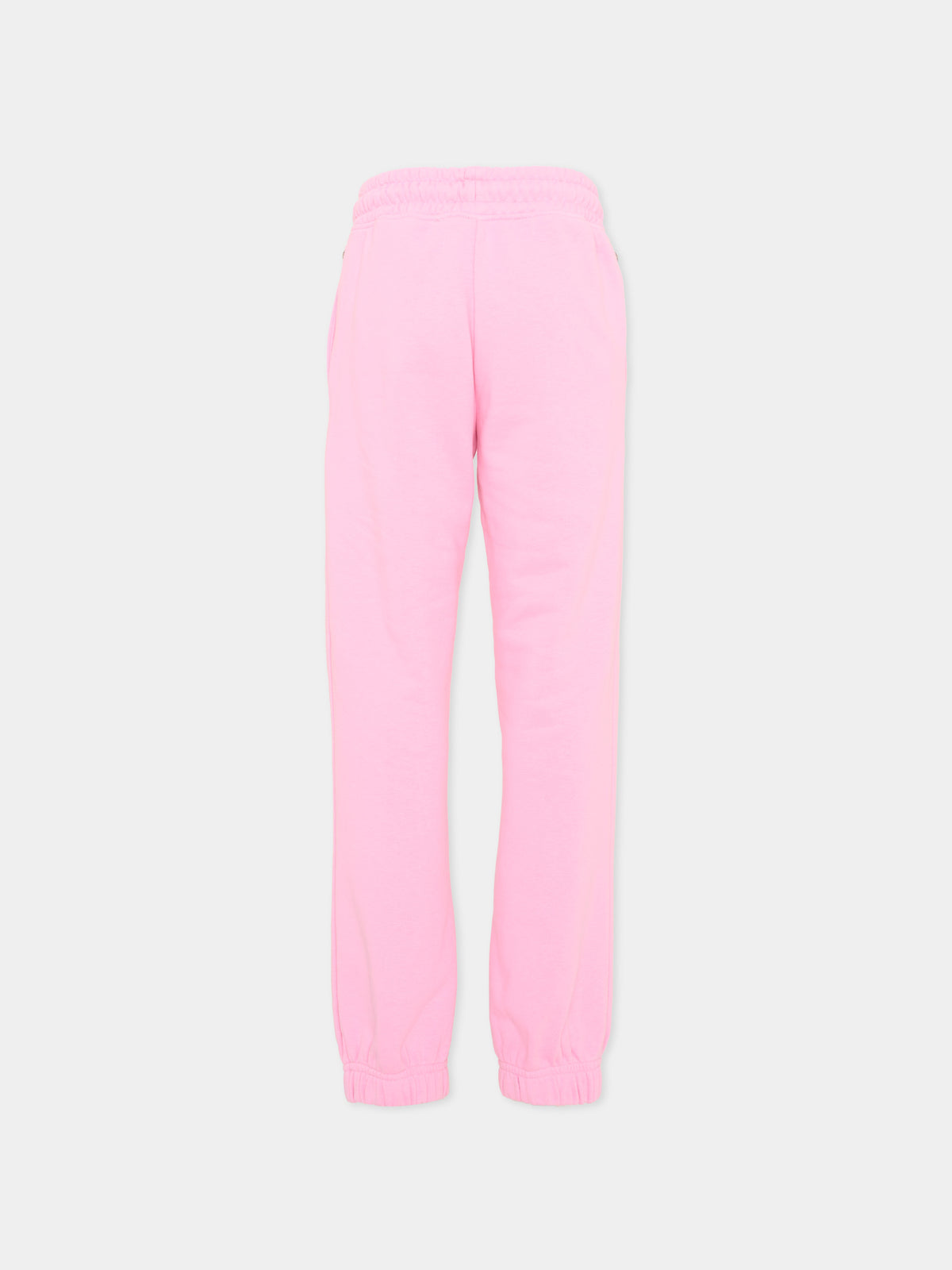 Pantaloni sportivi rosa per bambina con logo,Richmond,RGA26164PA PINK_BEG. PINK BEGONIA