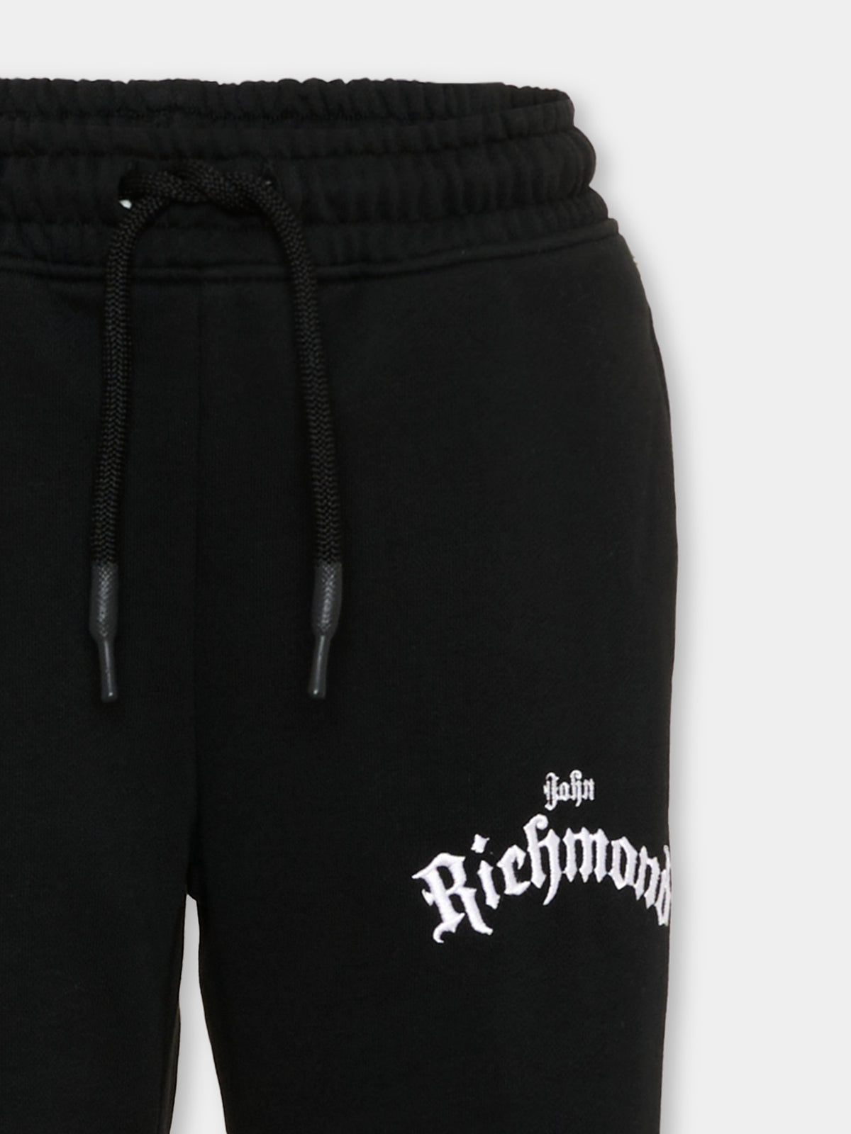 Pantalone sportivo nero per bambina con logo,Richmond,RGA26164PA BLACK BLACK
