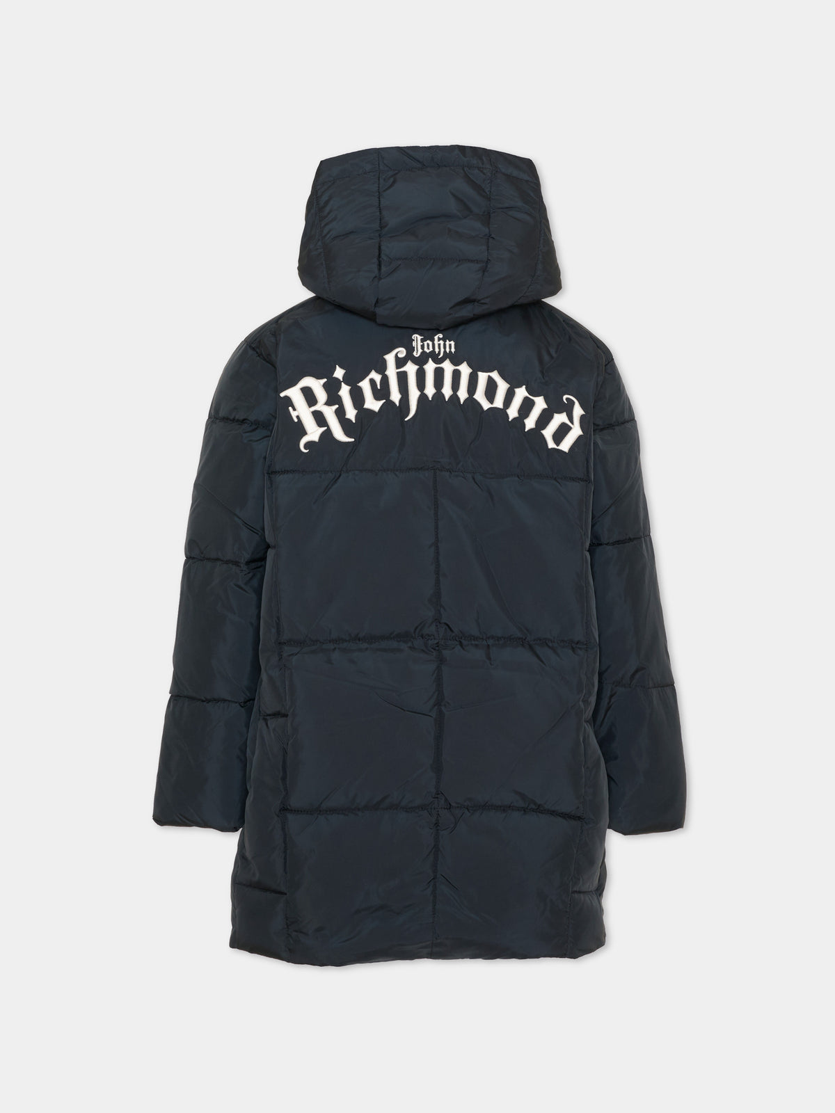 Piumino nero per bambina con logo,Richmond,RGA26154PI BLACK BLACK
