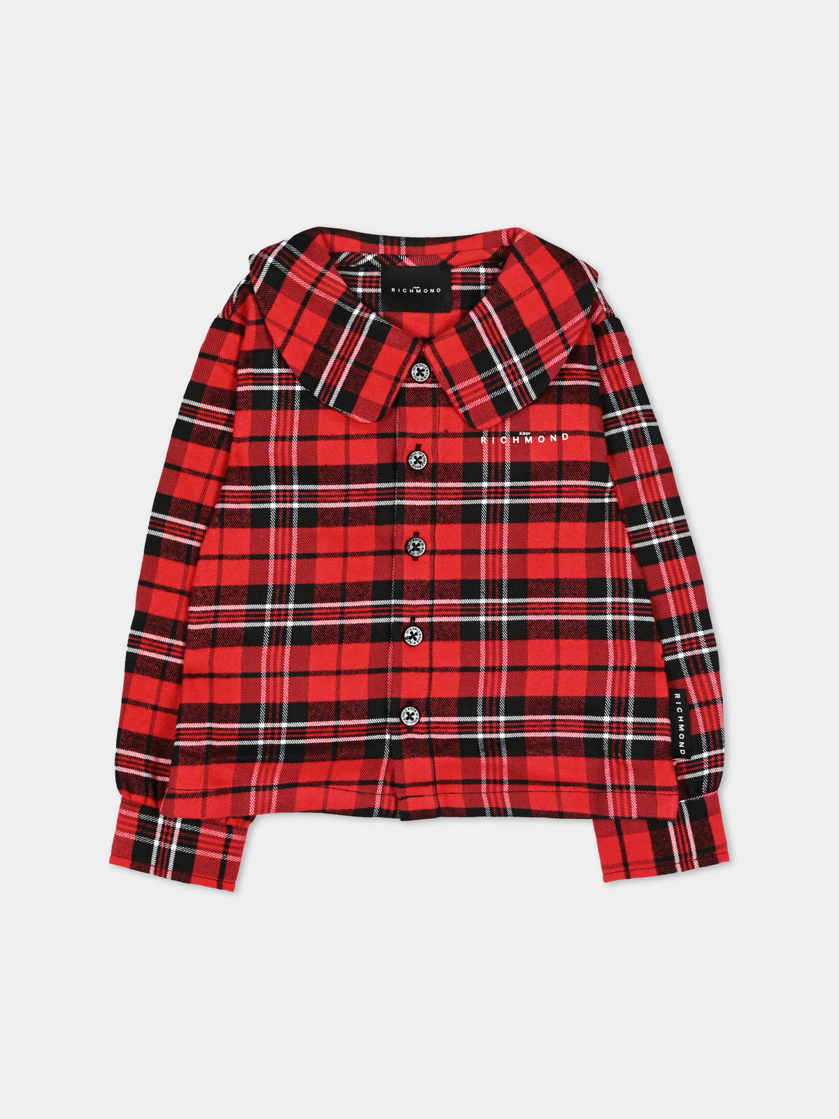 Camicia a manica lunga rossa tartan per neonata,Richmond,RIA26083CA RED_TARTAN RED TARTAN