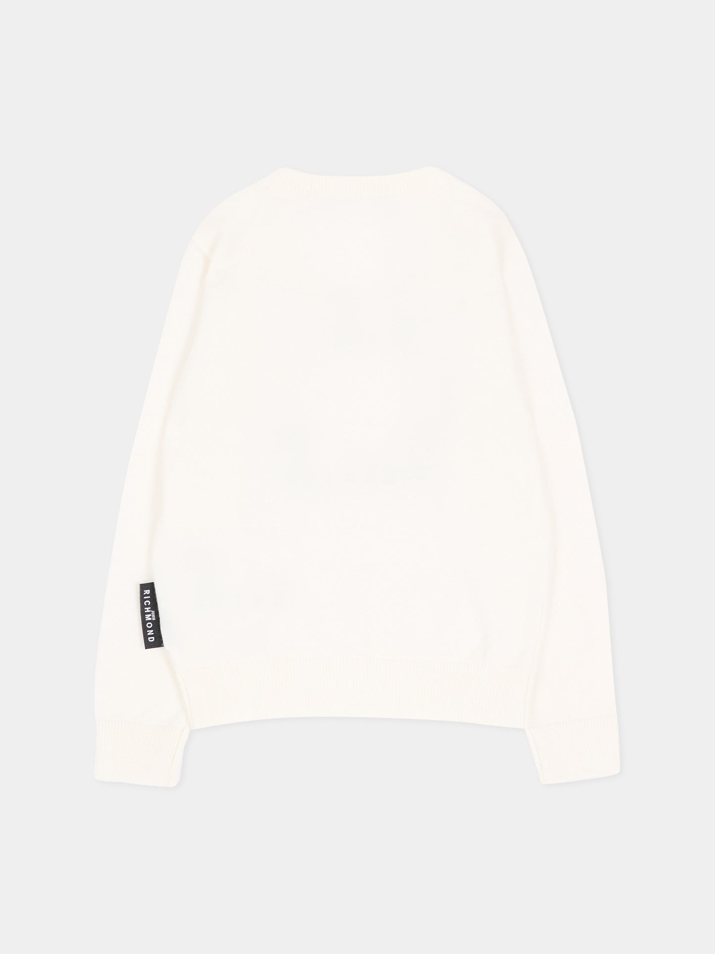 Maglione avorio per neonata con logo,Richmond,RIA26077MA OFF-WHITE OFF-WHITE