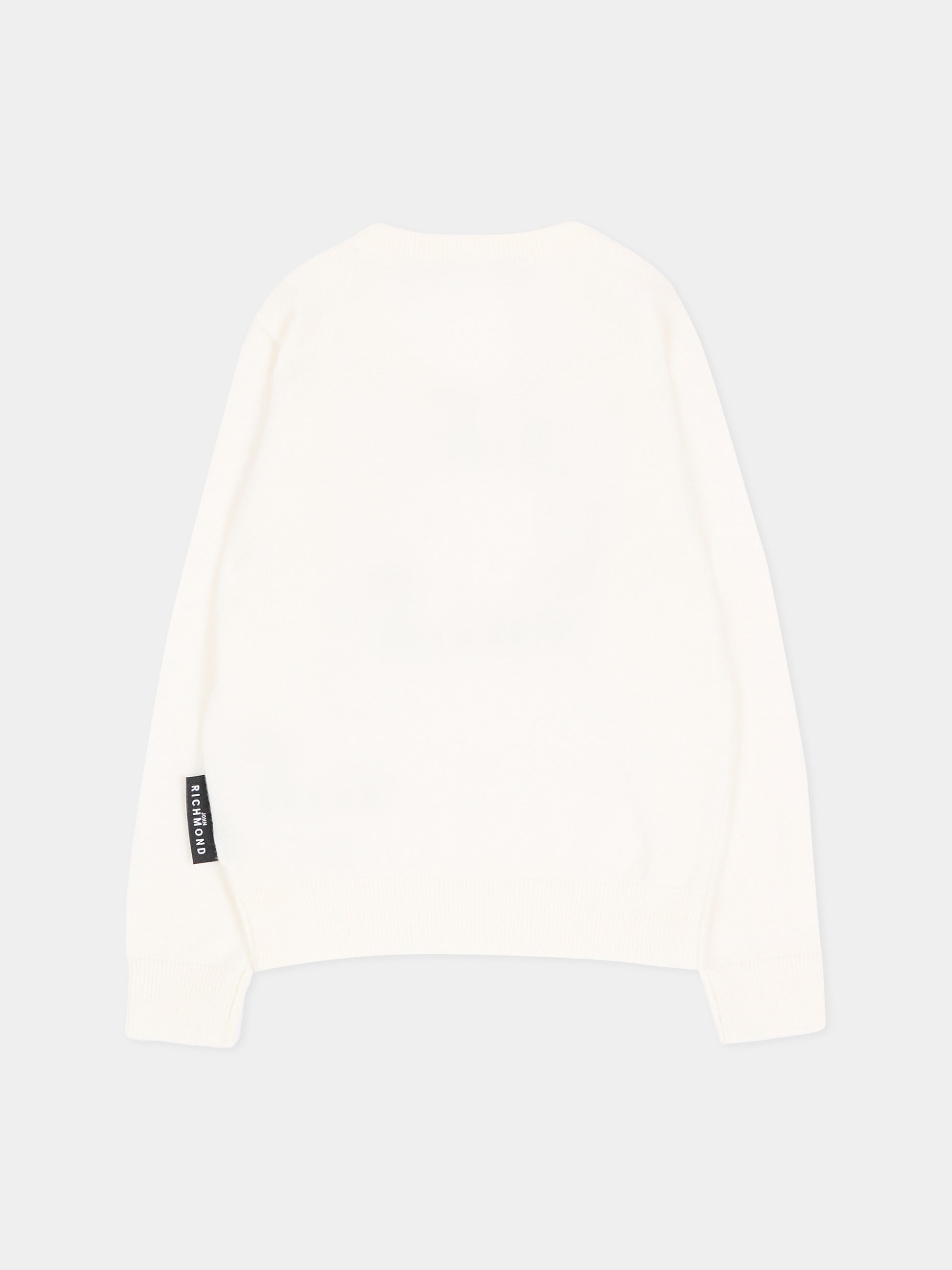 Maglione avorio per neonata con logo,Richmond,RIA26077MA OFF-WHITE OFF-WHITE