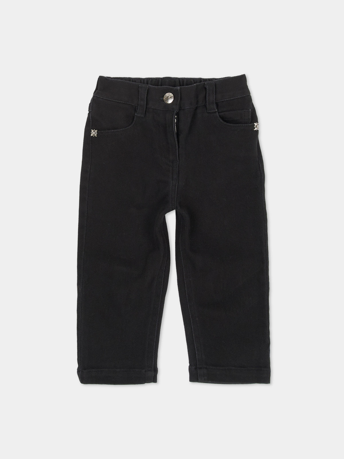 Jeans nero per neonata con logo,Richmond,RIA26141JE D.BLACK DENIM BLACK