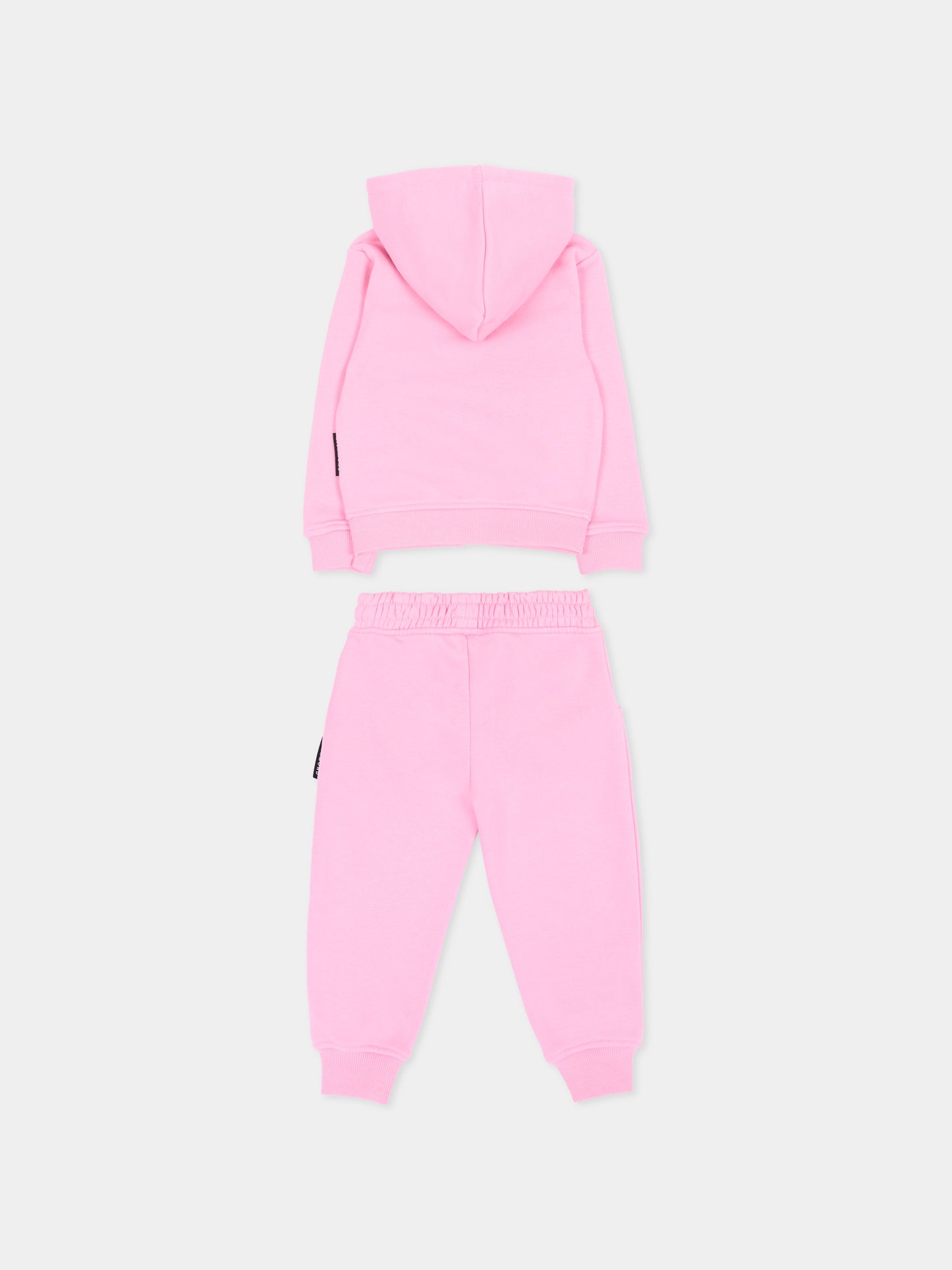 Completo sportivo rosa per neonata con logo,Richmond,RIA26021CF PINK_B/P.B PINK BEGONIA