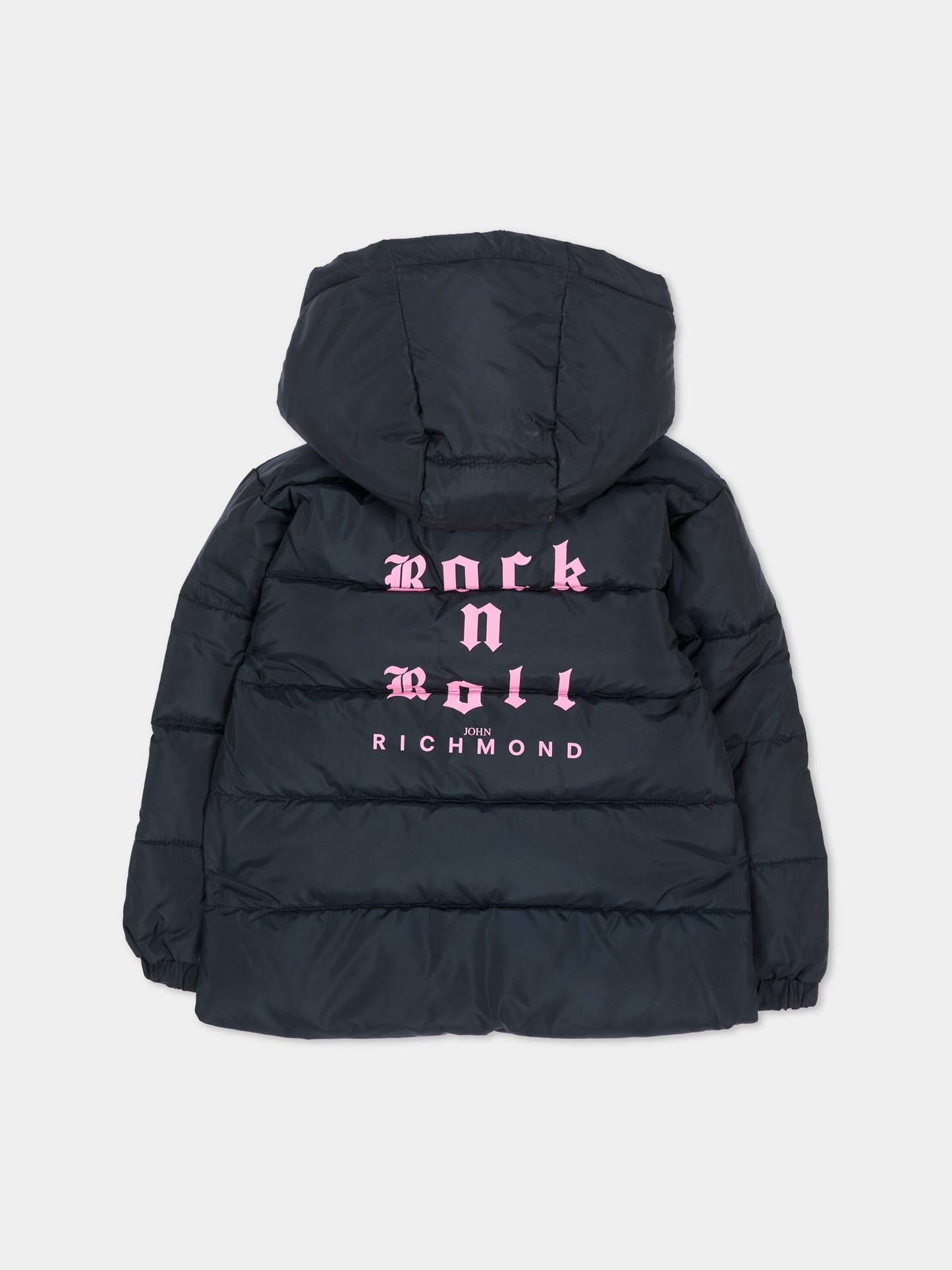 Piumino nero per neonata con logo,Richmond,RIA26101PI BLACK BLACK