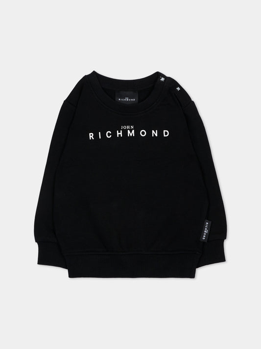 Felpa nera per neonato con logo,Richmond,RIA26003FE BLACK BLACK