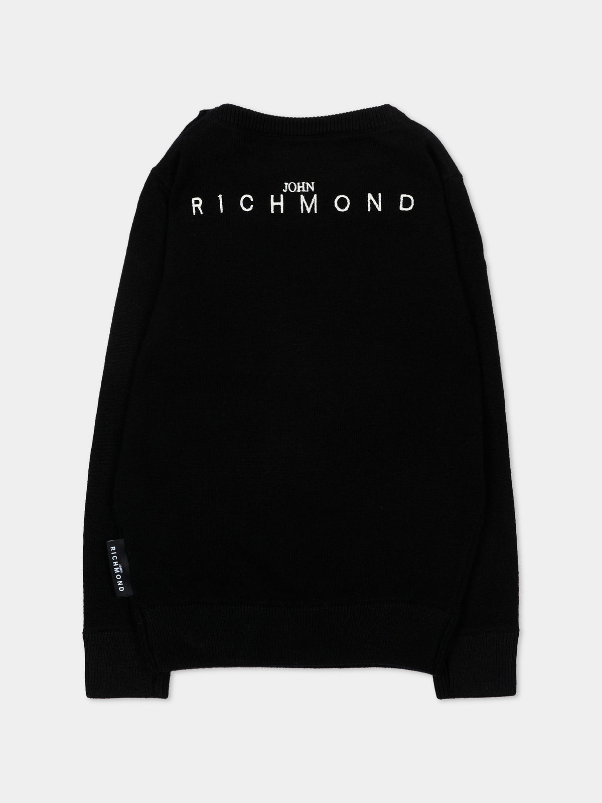 Maglione nero per neonato con logo,Richmond,RIA26009MA BLACK BLACK