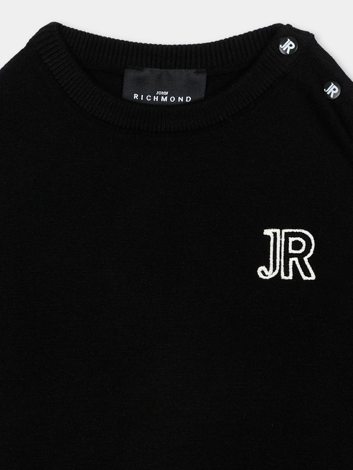 Maglione nero per neonato con logo,Richmond,RIA26009MA BLACK BLACK