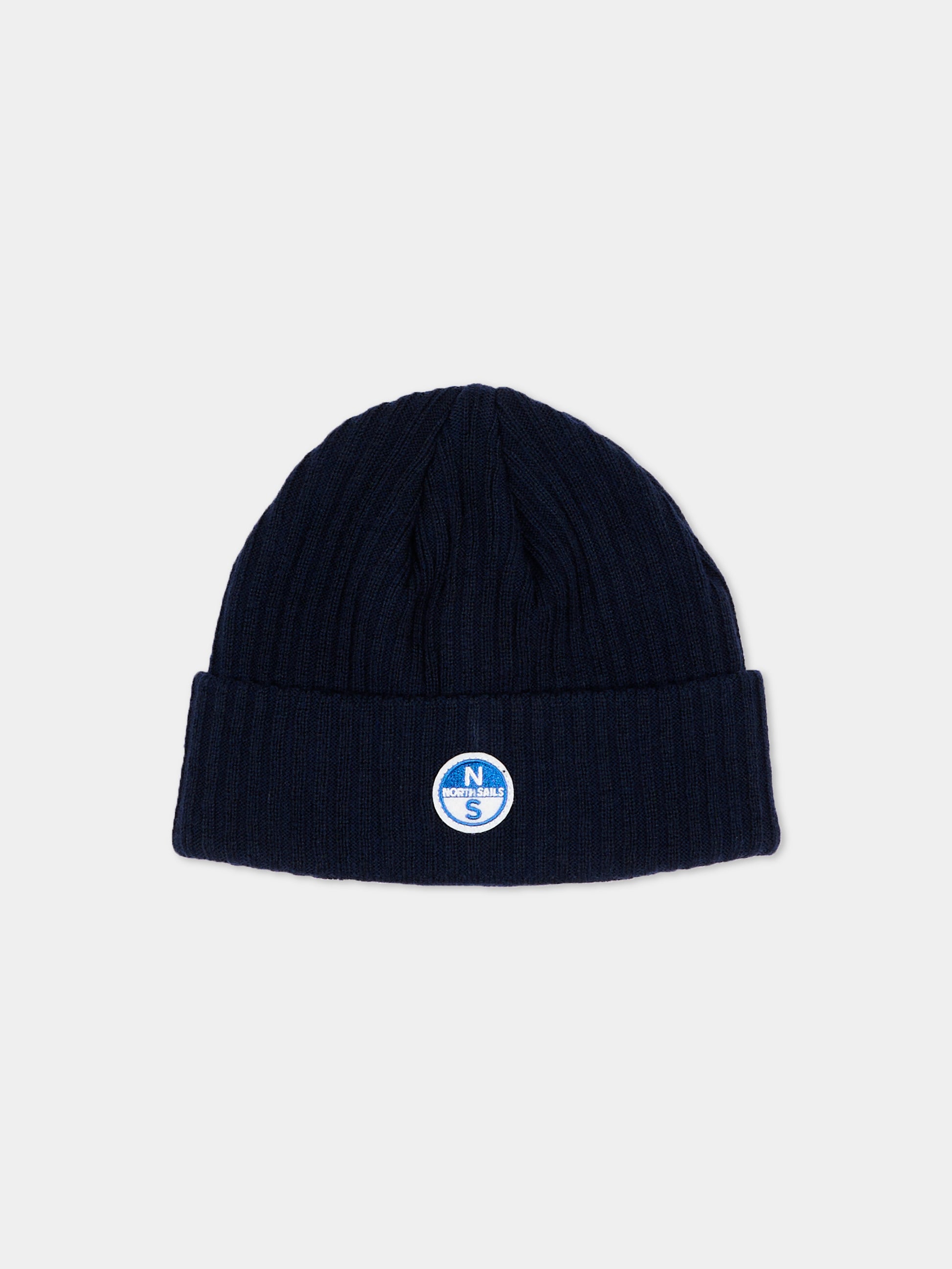 Berretto blu per bambino con patch logo,North Sails,NBA26096HA BLUE NAVY