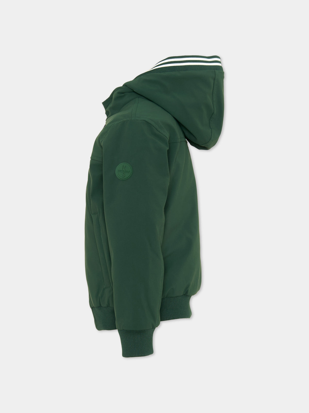 Giubbotto verde per bambino con cappuccio,North Sails,NBA26017GB GREEN