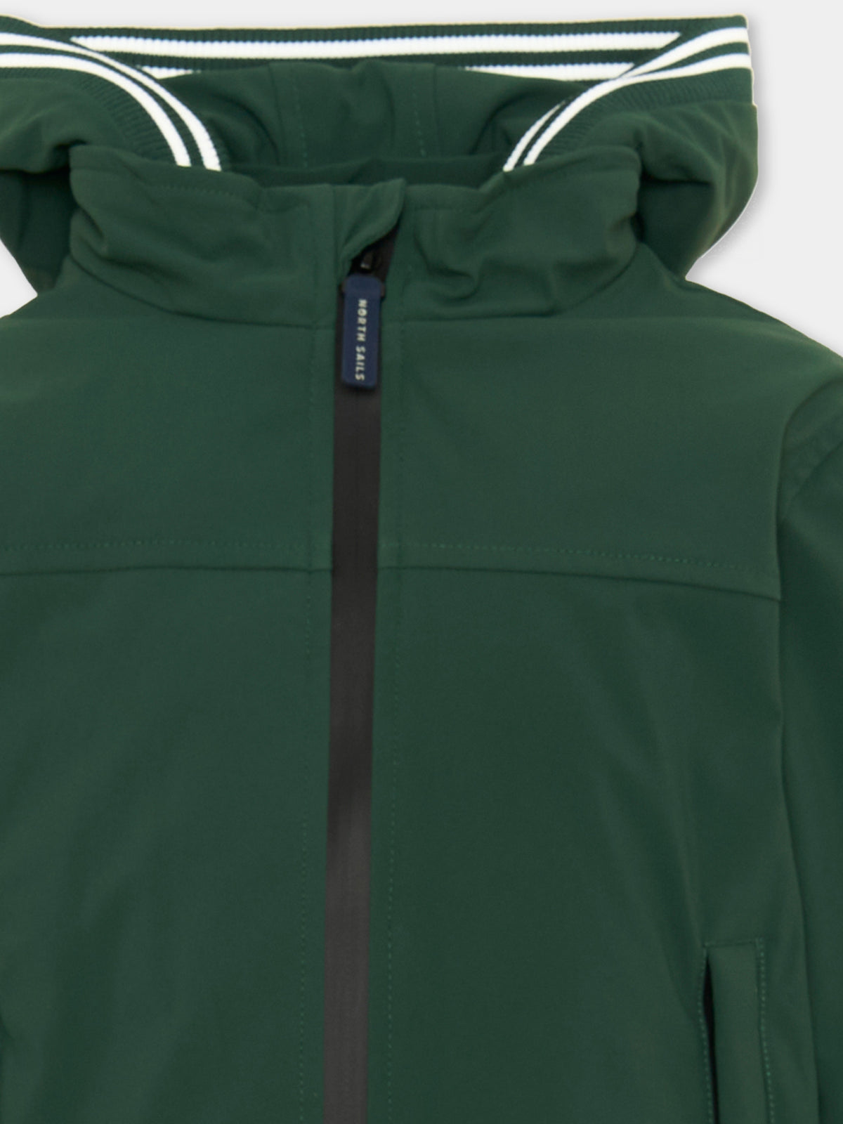 Giubbotto verde per bambino con cappuccio,North Sails,NBA26017GB GREEN
