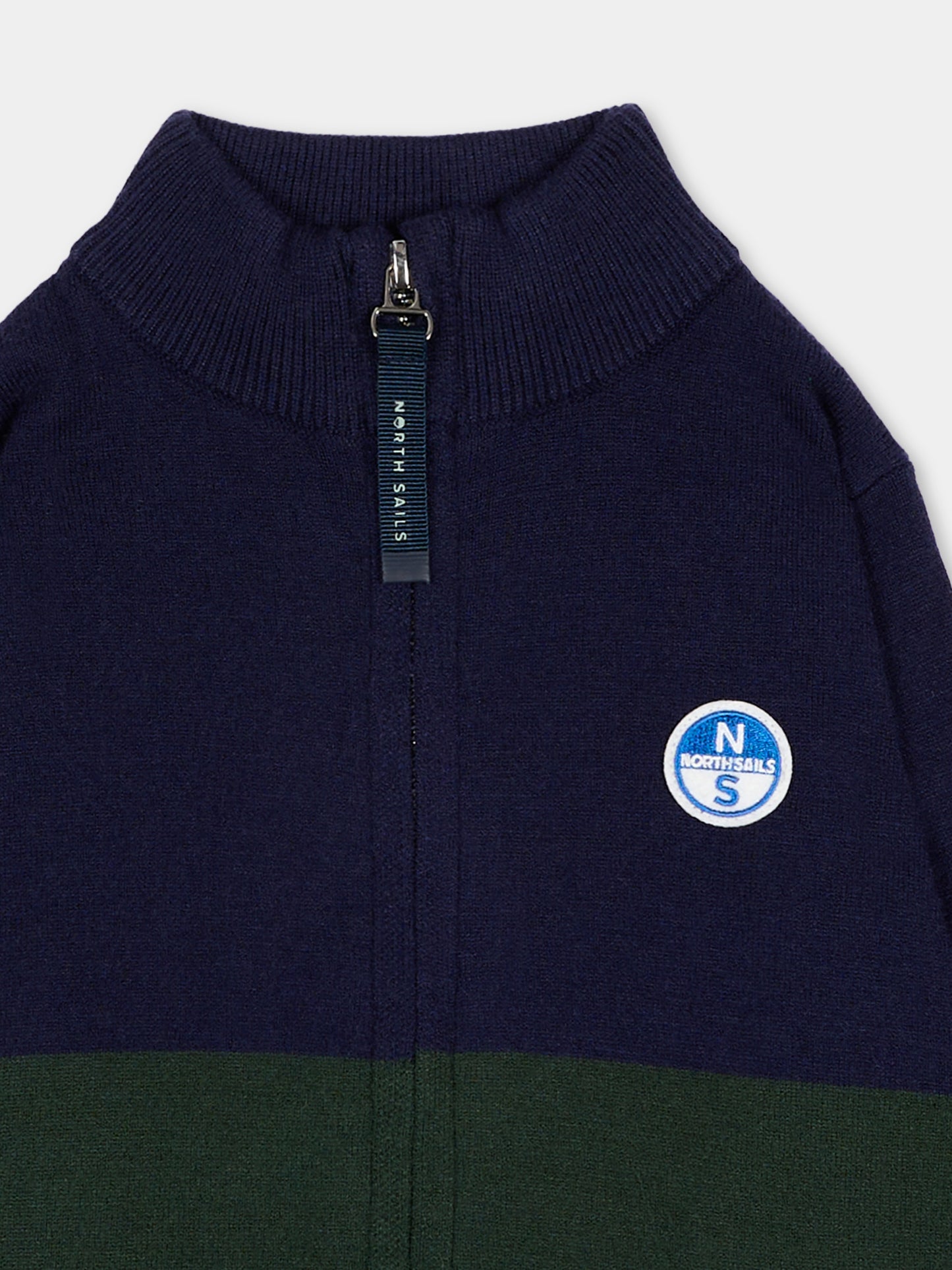 Cardigan blu per neonato con patch logo,North Sails,NIA26018CD BLUE NAVY