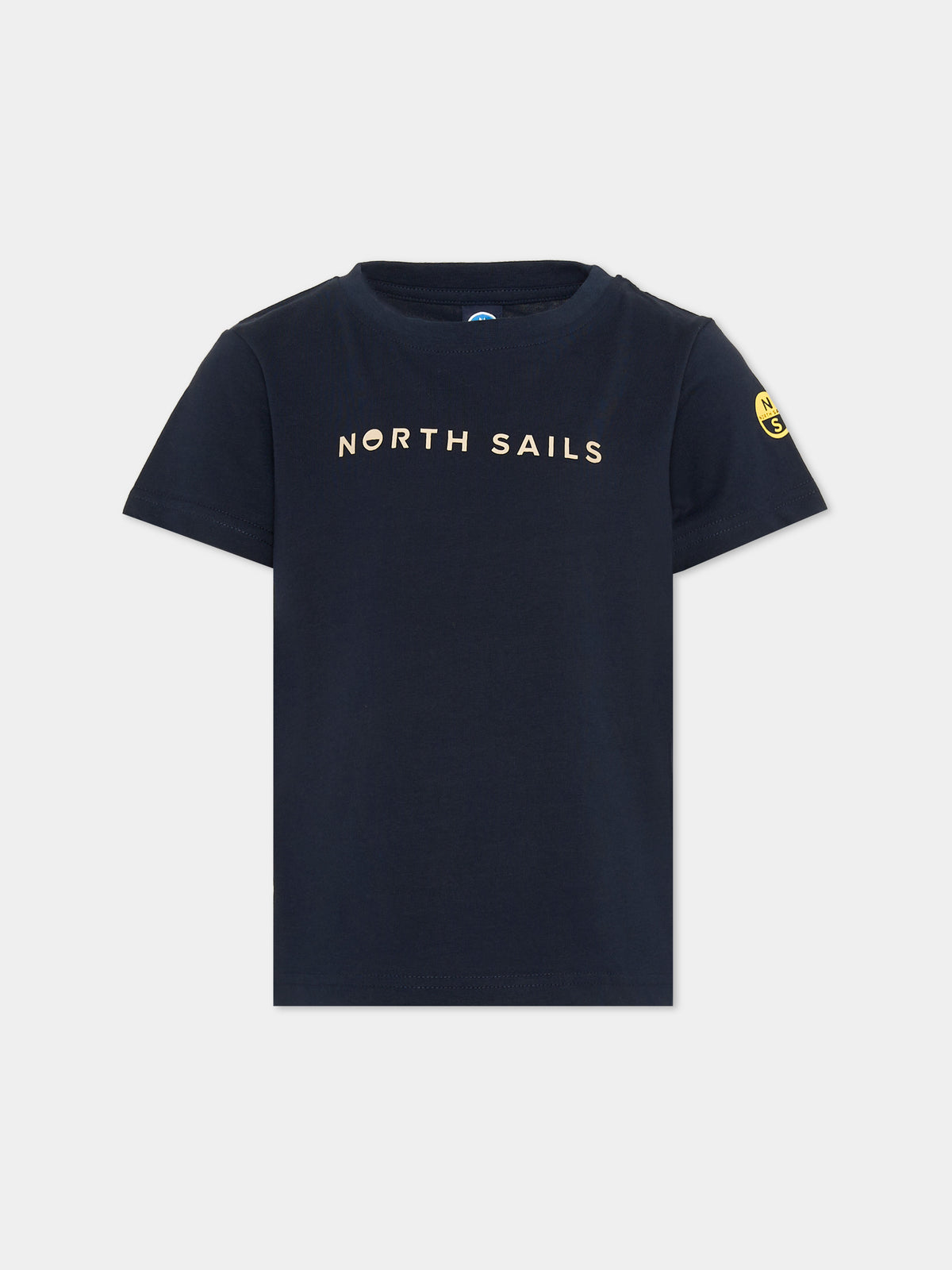 T-shirt a manica corta blu per bambino con logo,North Sails,NBA26058TS BLUE NAVY