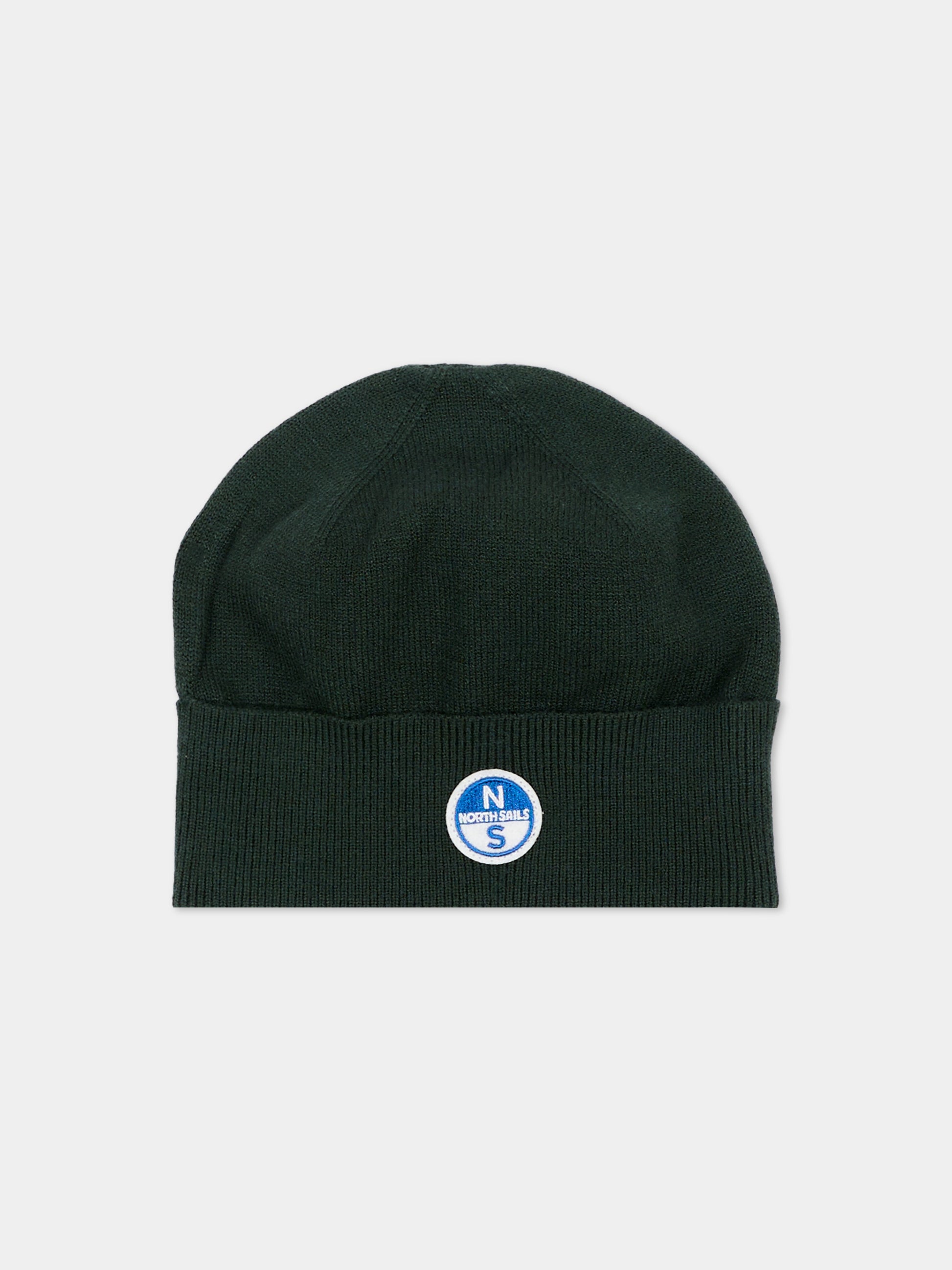 Berretto verde per bambino con logo,North Sails,NBA26113HA GREEN