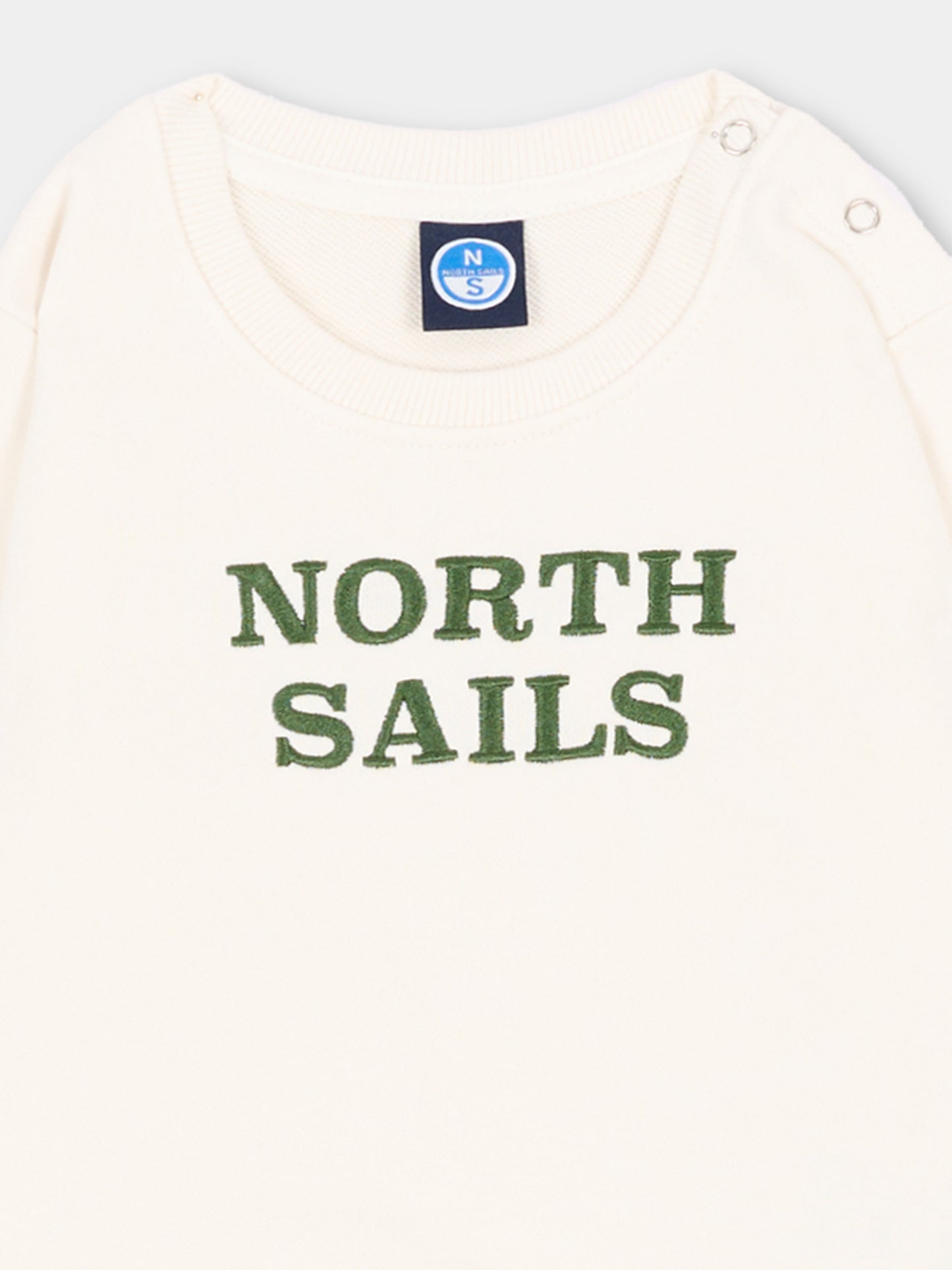 Completo sportivo lungo bianco per neonato,North Sails,NIA26036CF OFF-WHITE