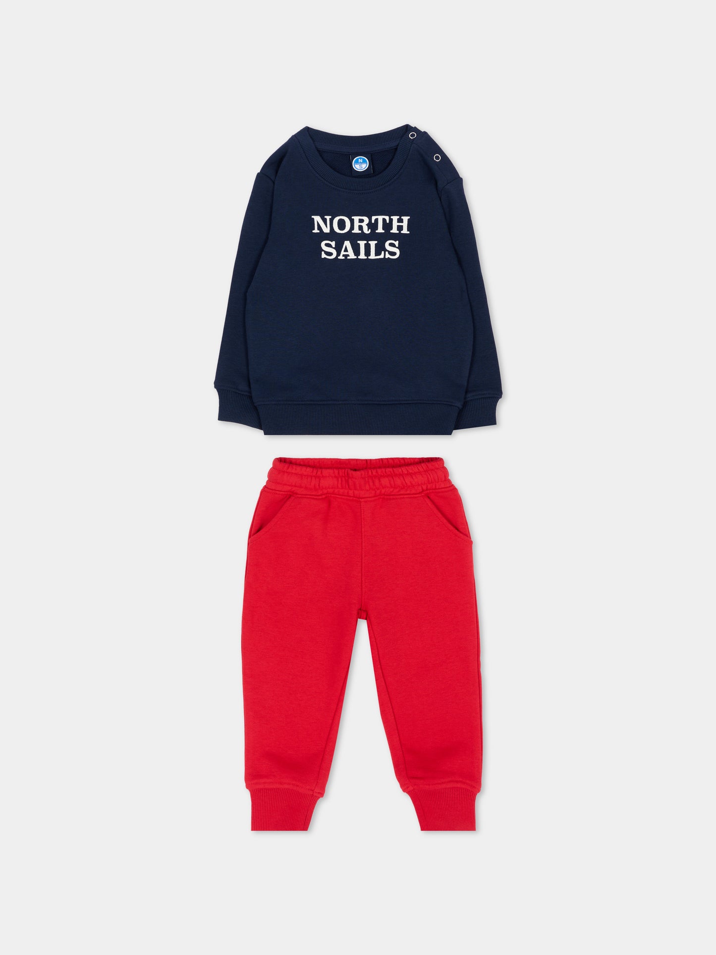 Completo sportivo lungo blu per neonato logo,North Sails,NIA26036CF BLUE NAVY