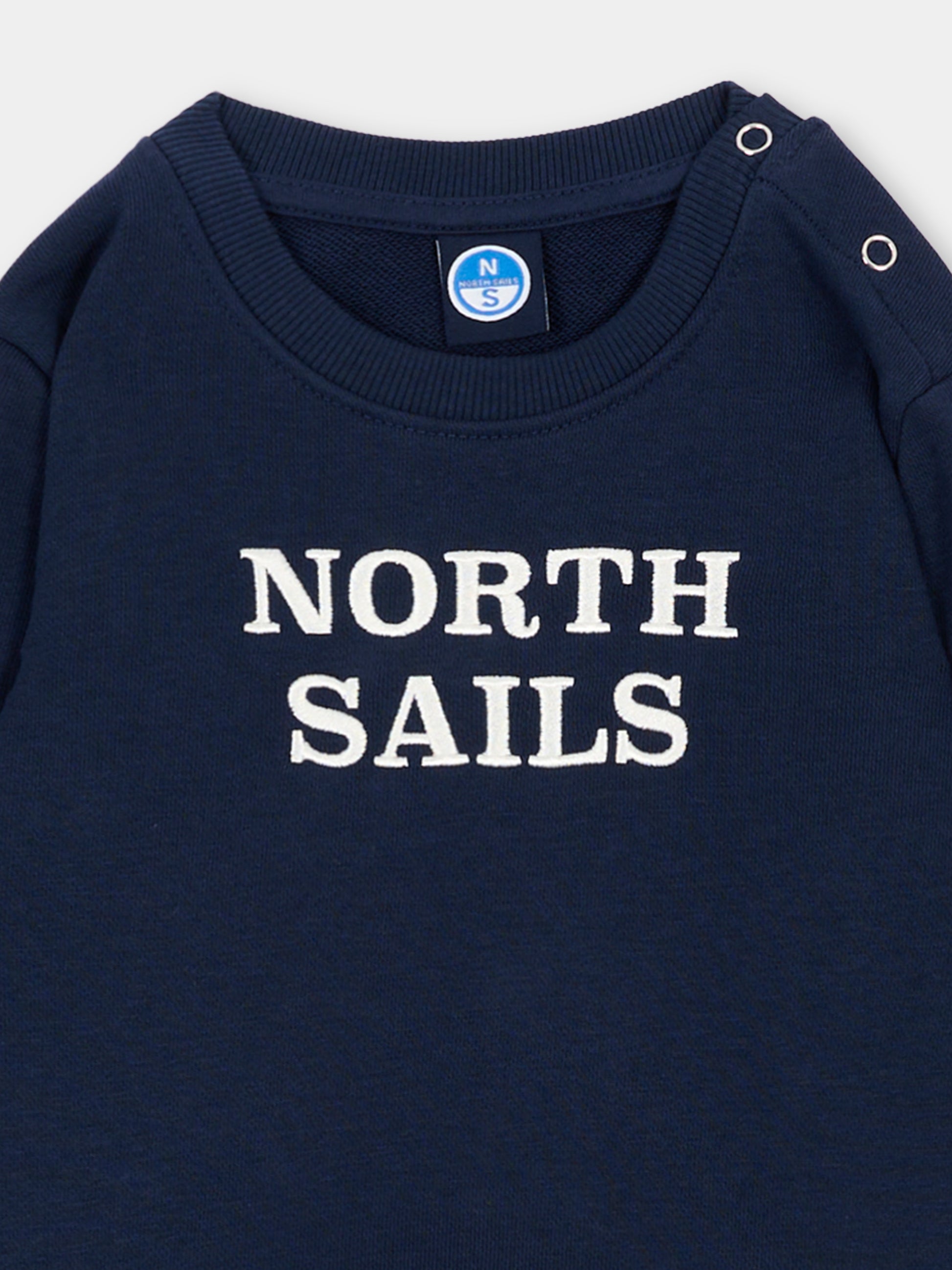 Completo sportivo lungo blu per neonato logo,North Sails,NIA26036CF BLUE NAVY