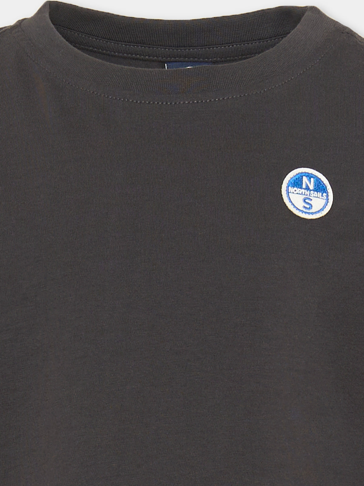 T-shirt a manica lunga nera con logo,North Sails,NBA26089TS PHANTOM