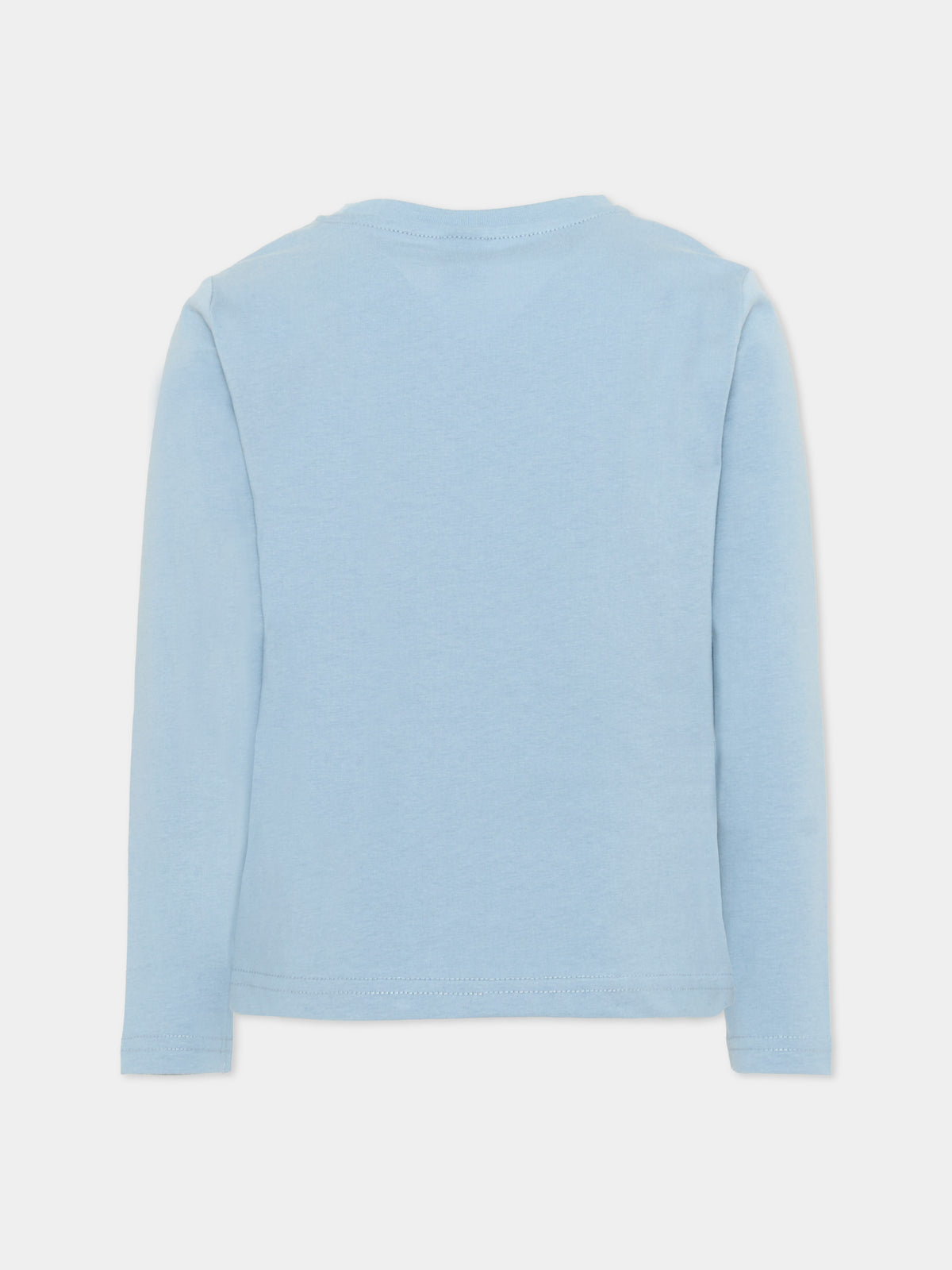 T-shirt a manica lunga azzurra per bambino con logo,North Sails,NBA26089TS BLUE STEEL