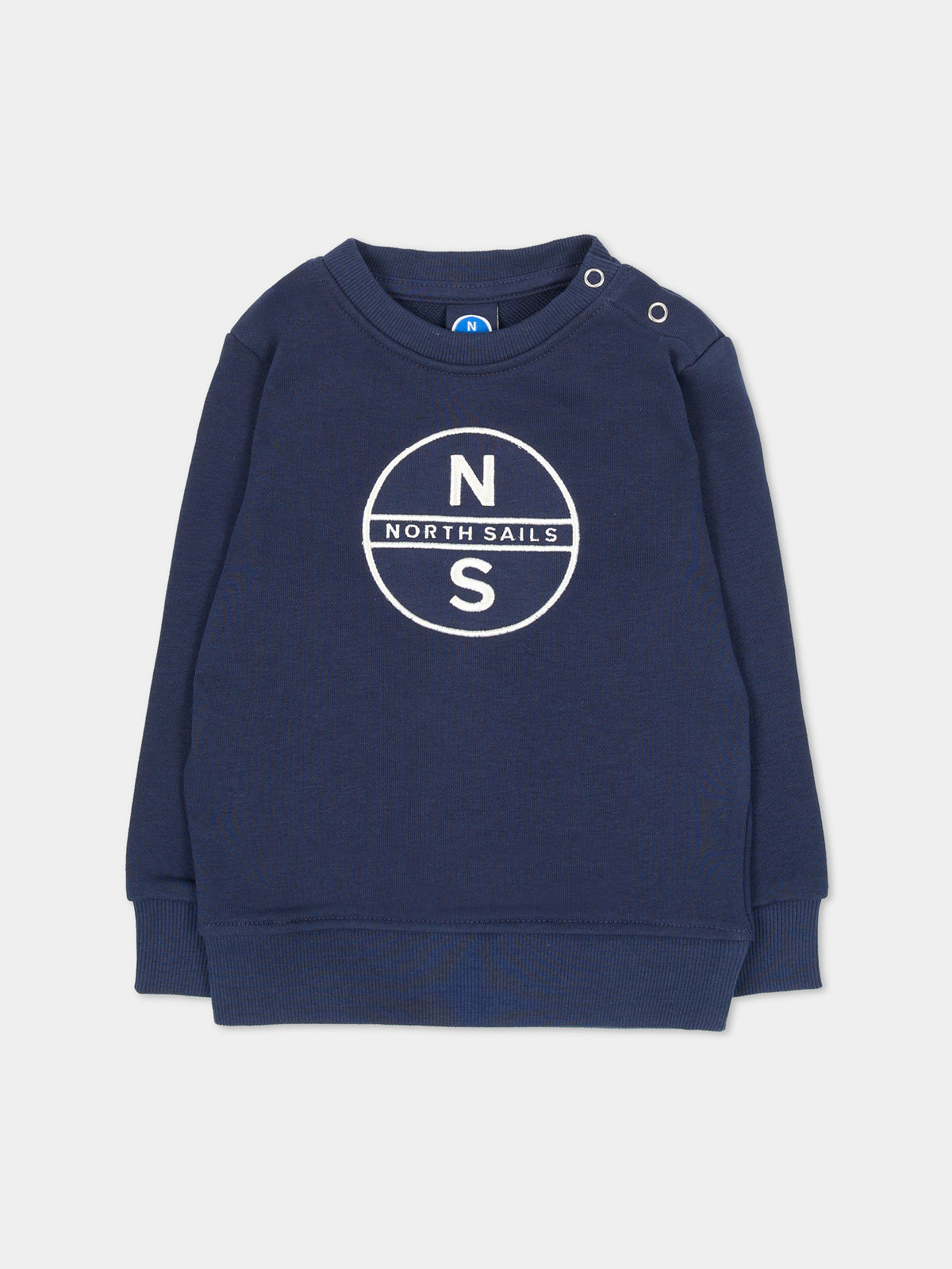Felpa girocollo blu per neonato con logo,North Sails,NIA26016FE BLUE NAVY