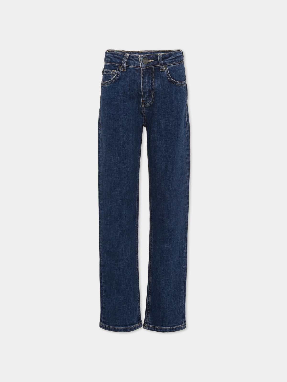 Jeans denim blu per bambino,Trussardi Junior,TBA26025JE D.BLUE_MED DENIM BLUE MEDIUM